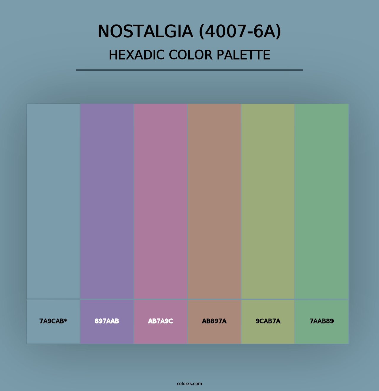 Nostalgia (4007-6A) - Hexadic Color Palette