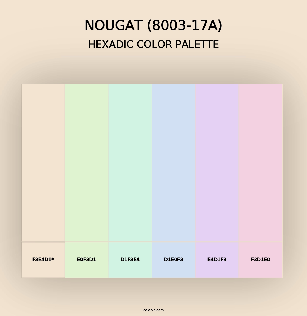 Nougat (8003-17A) - Hexadic Color Palette