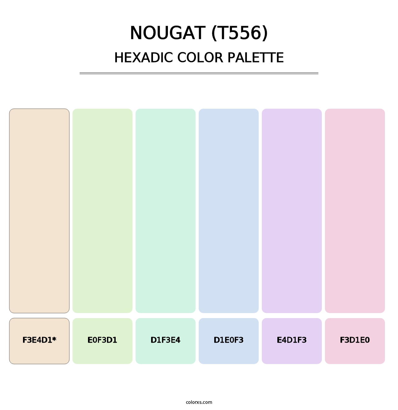 Nougat (T556) - Hexadic Color Palette