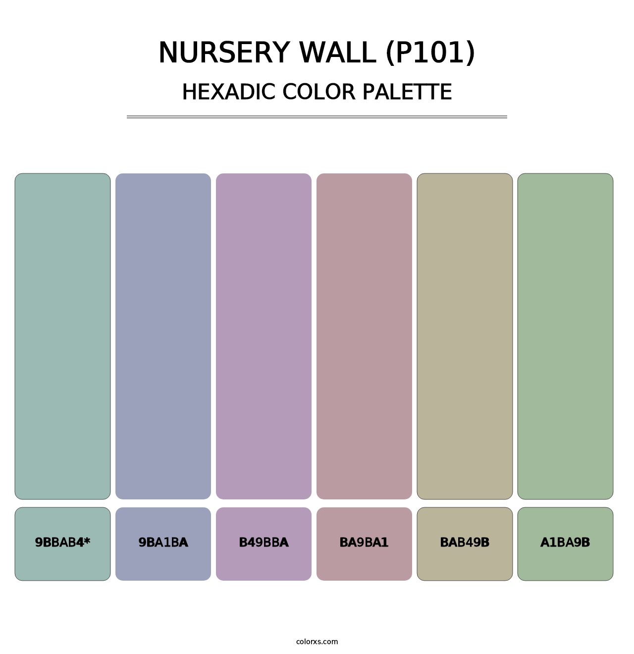 Nursery Wall (P101) - Hexadic Color Palette