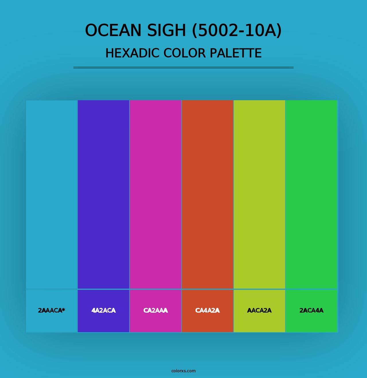 Ocean Sigh (5002-10A) - Hexadic Color Palette