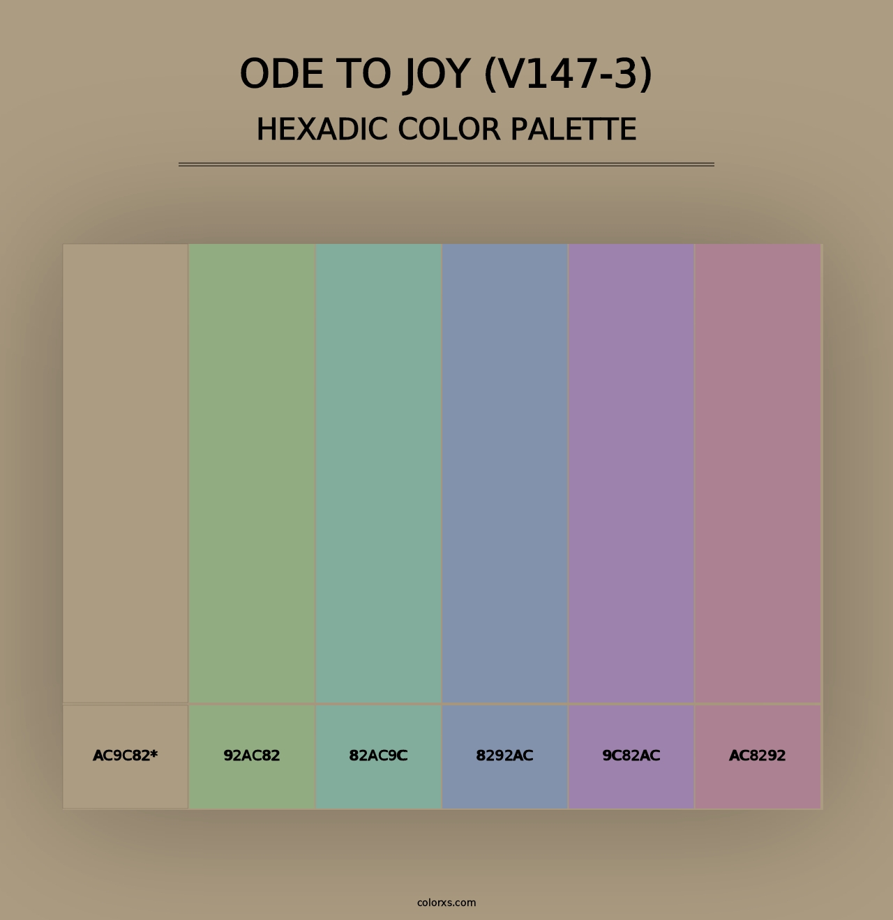 Ode to Joy (V147-3) - Hexadic Color Palette