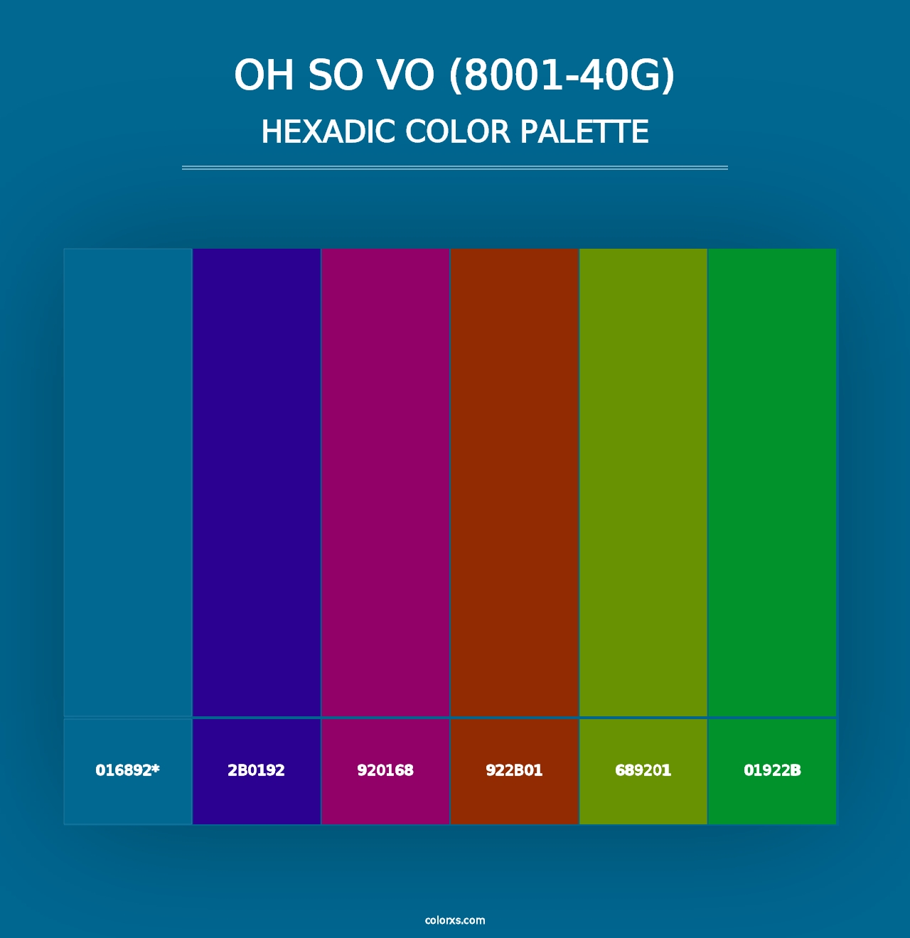 Oh So Vo (8001-40G) - Hexadic Color Palette