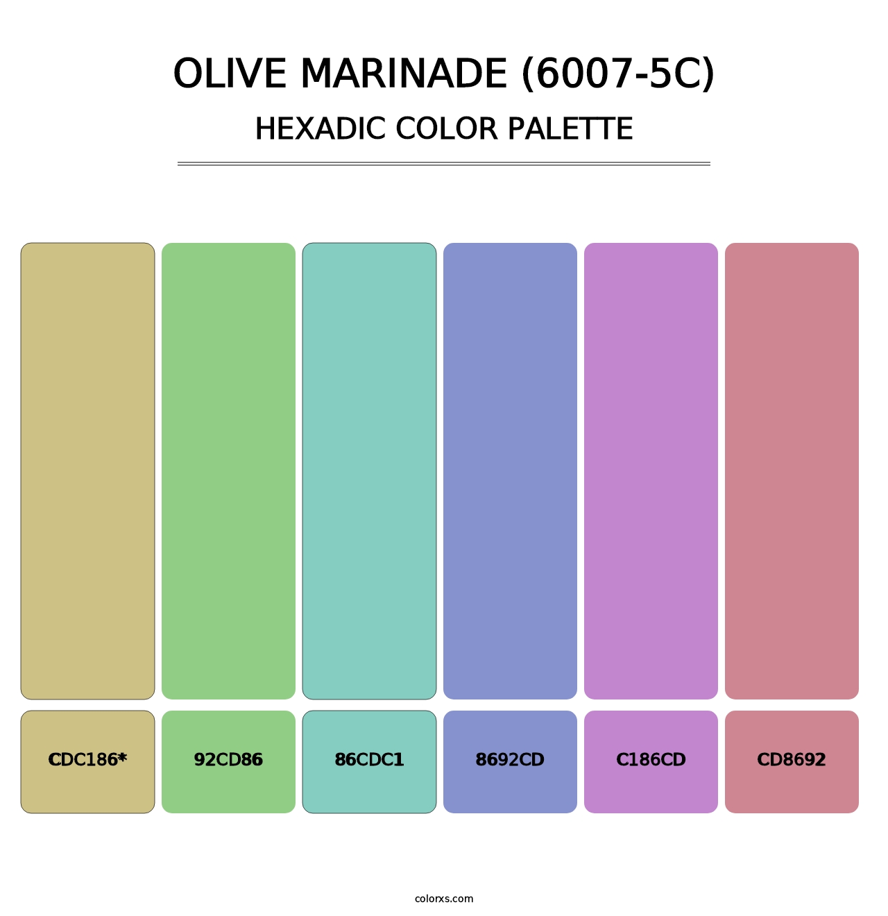 Olive Marinade (6007-5C) - Hexadic Color Palette