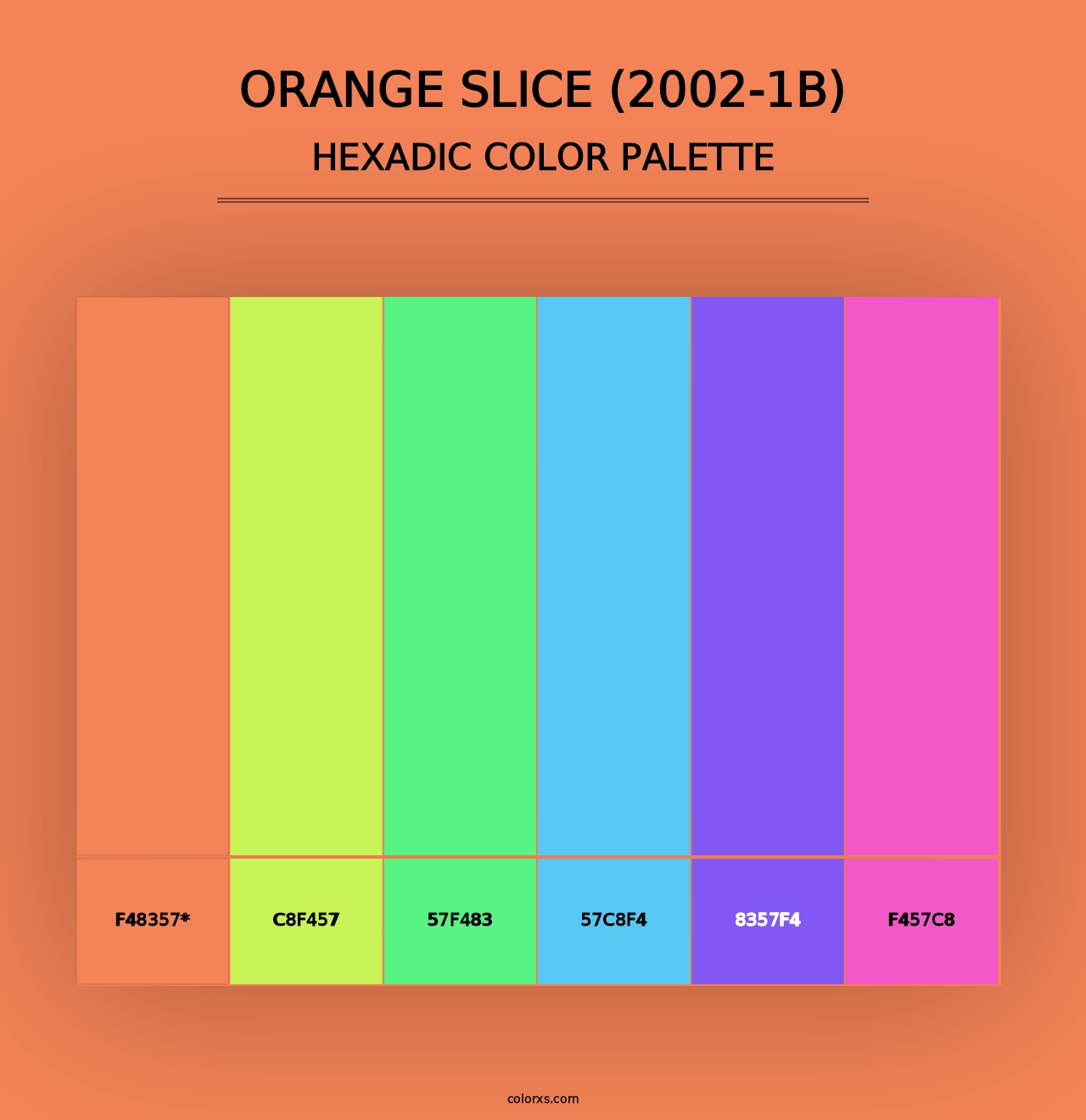 Orange Slice (2002-1B) - Hexadic Color Palette