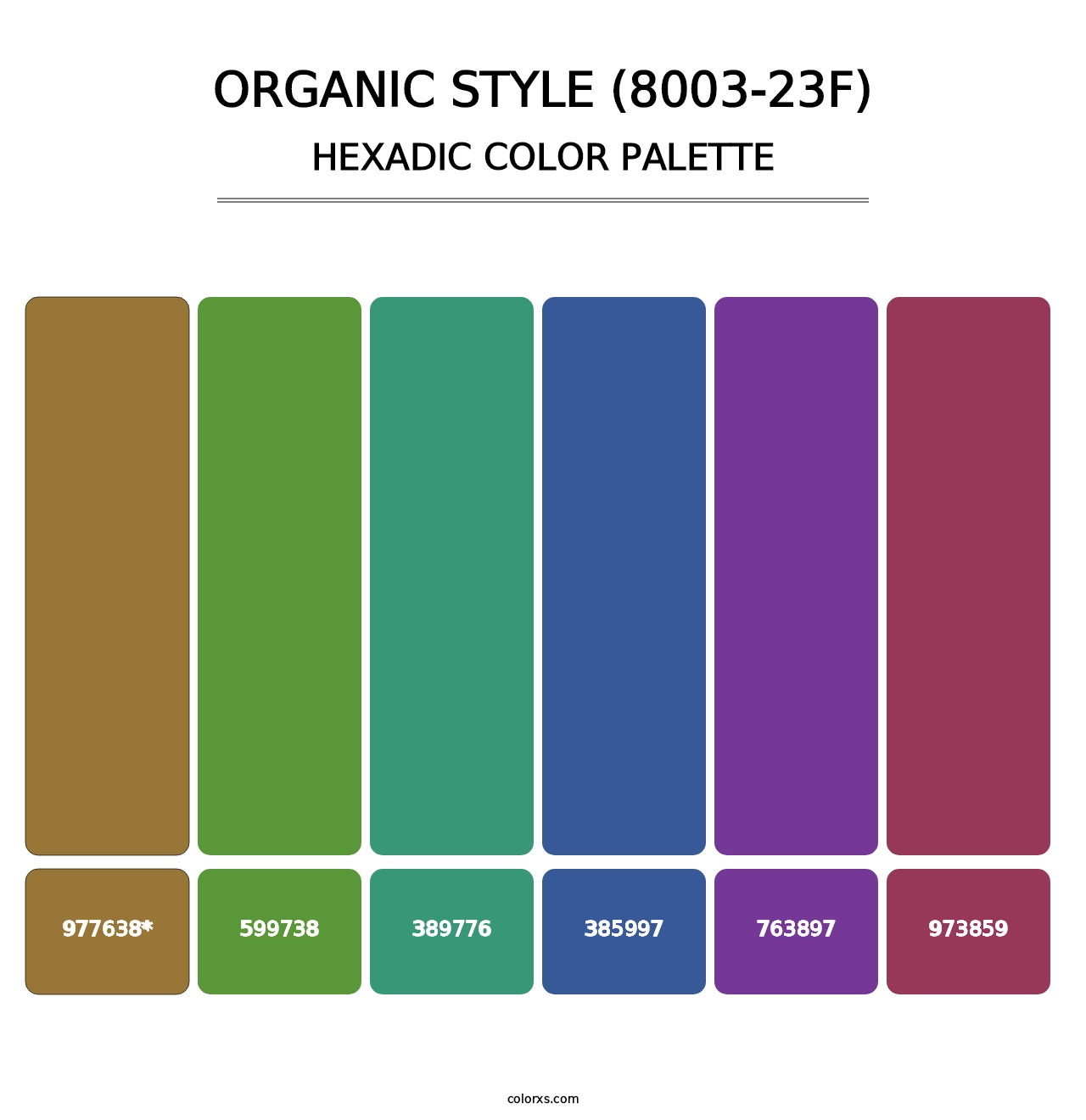 Organic Style (8003-23F) - Hexadic Color Palette