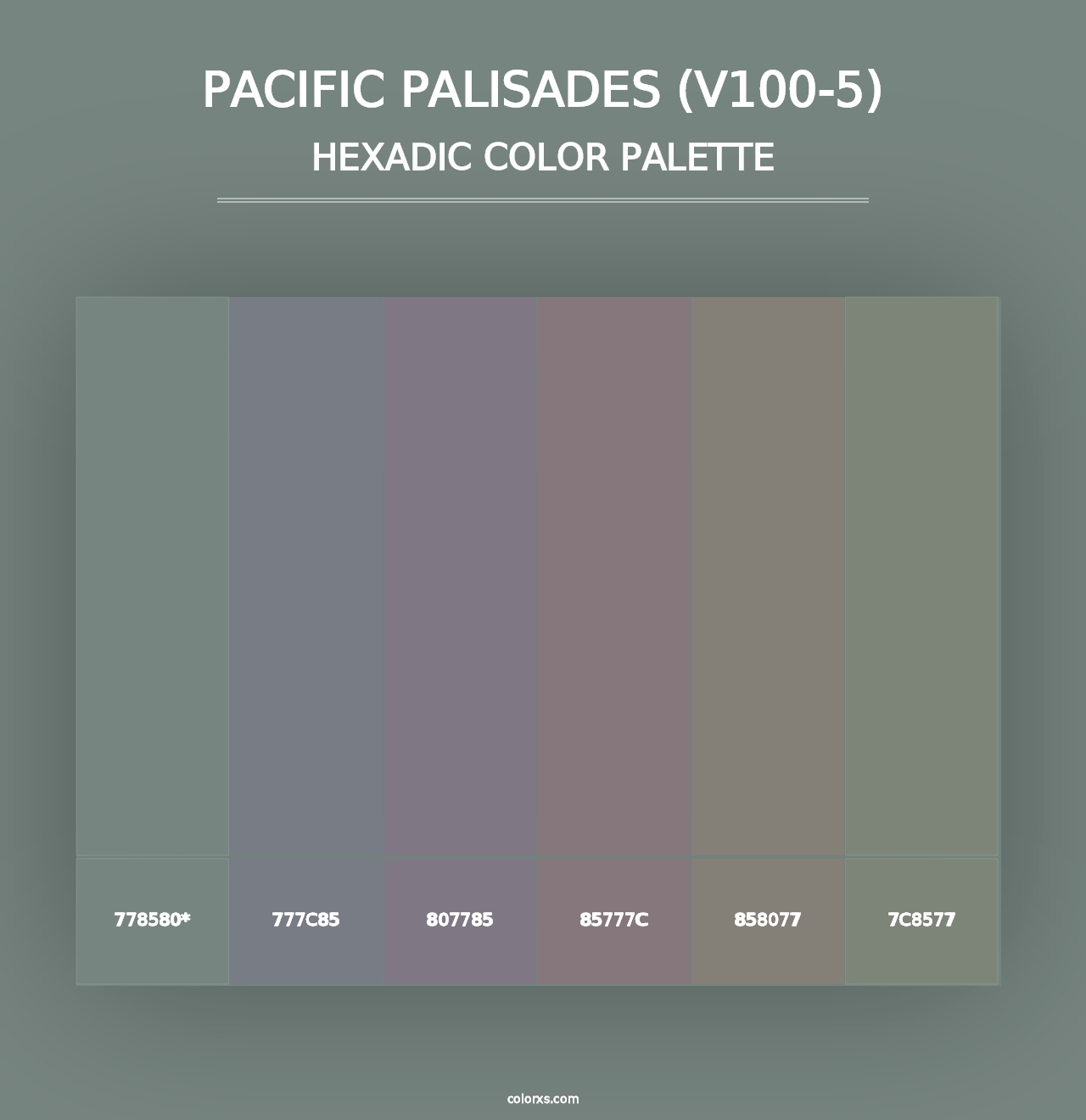 Pacific Palisades (V100-5) - Hexadic Color Palette