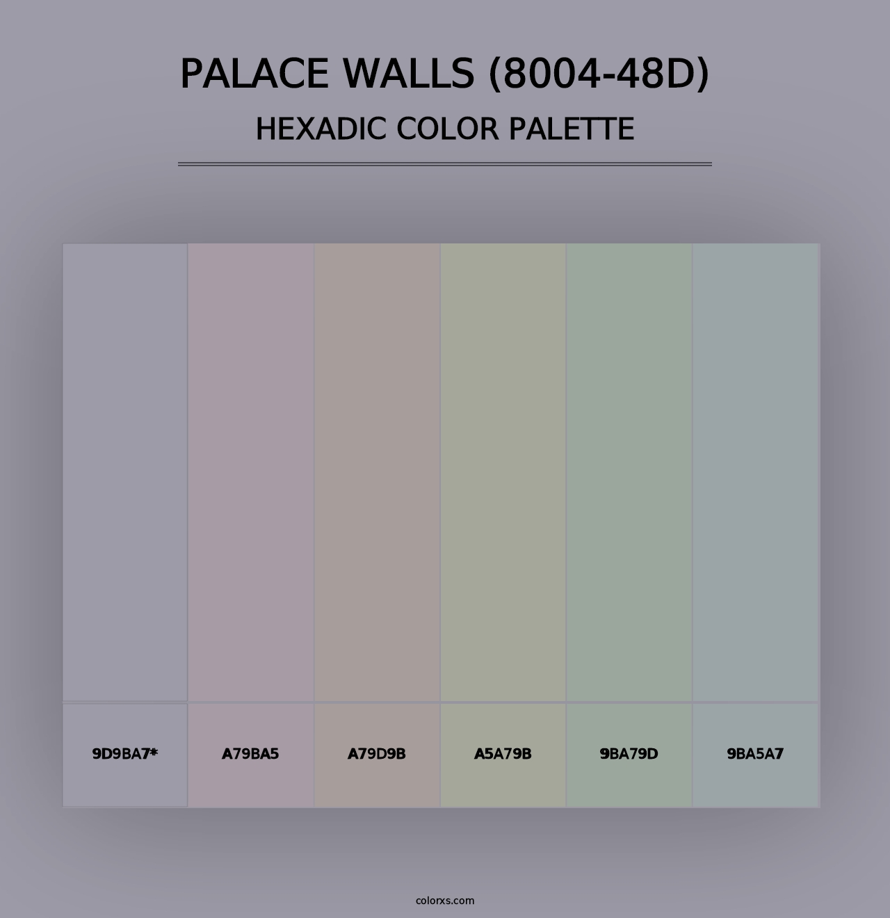 Palace Walls (8004-48D) - Hexadic Color Palette