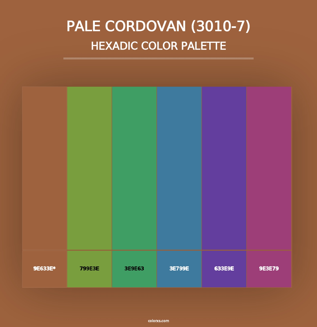 Pale Cordovan (3010-7) - Hexadic Color Palette