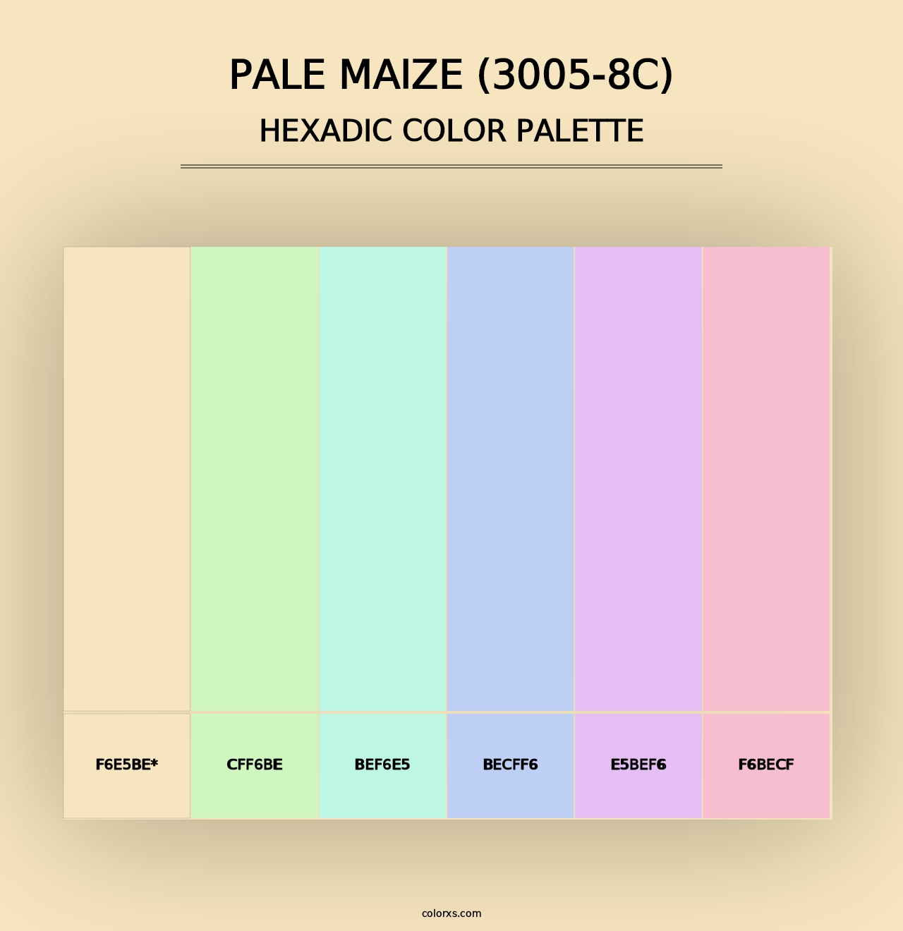 Pale Maize (3005-8C) - Hexadic Color Palette