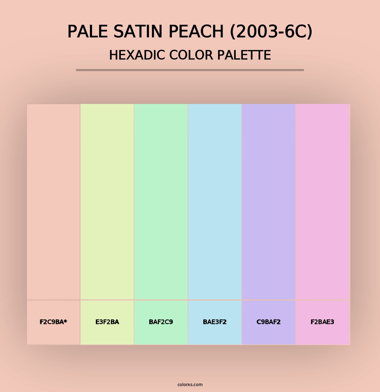 Pale Satin Peach (2003-6C) - Hexadic Color Palette