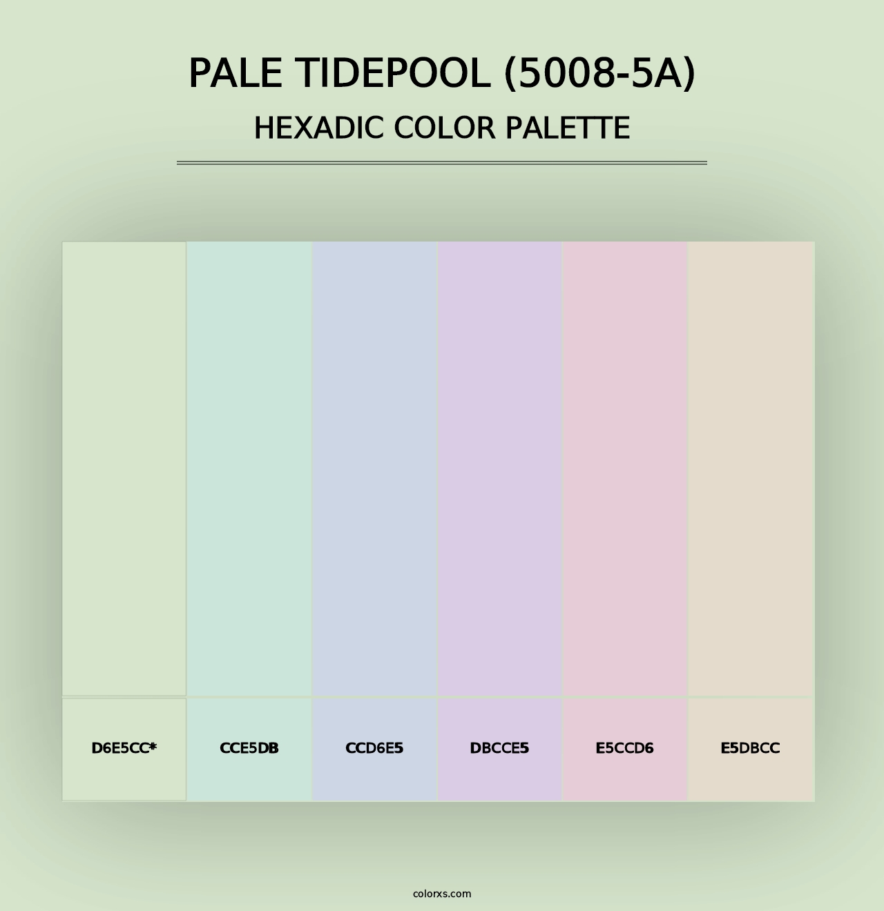 Pale Tidepool (5008-5A) - Hexadic Color Palette