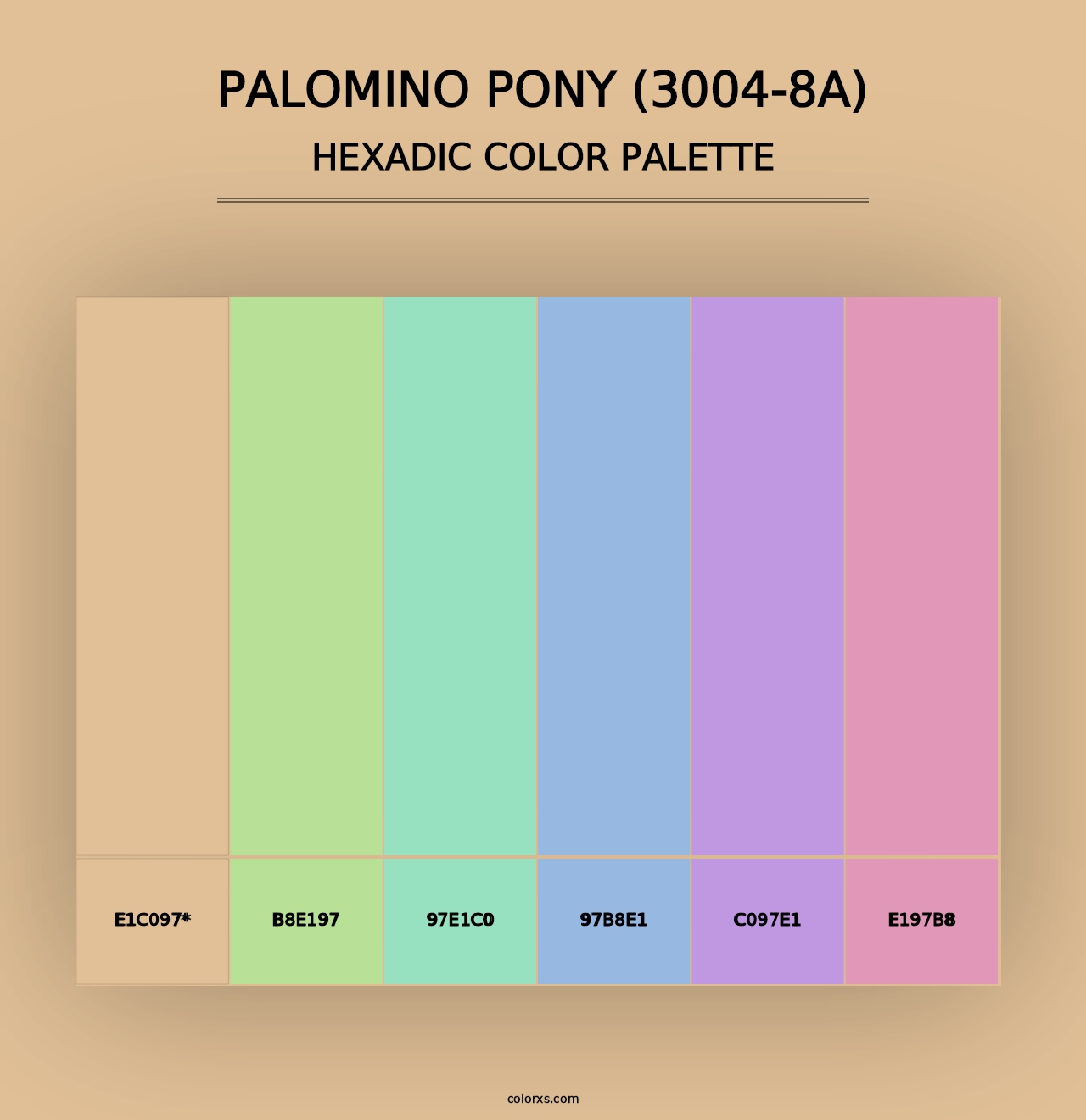 Palomino Pony (3004-8A) - Hexadic Color Palette