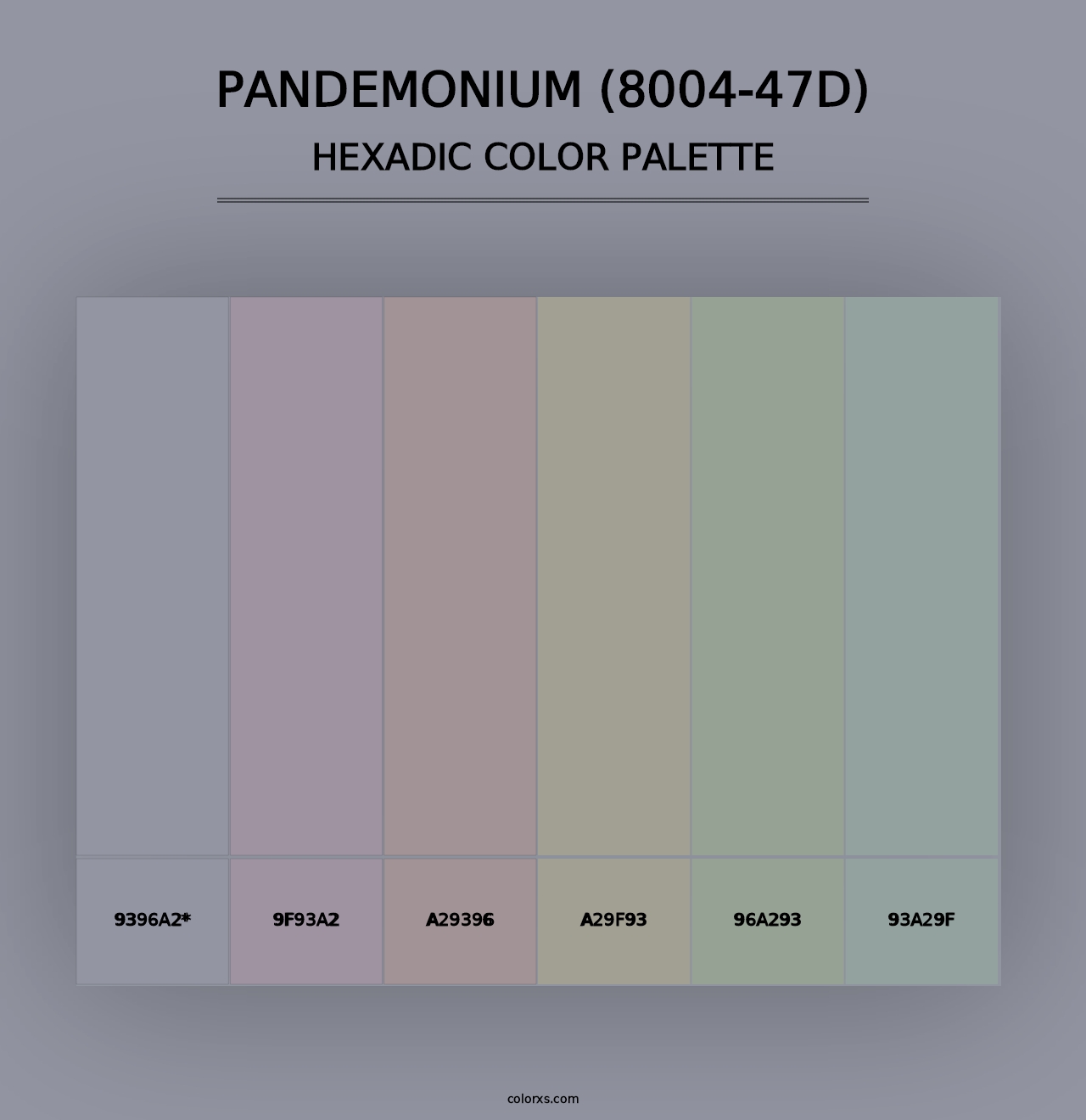 Pandemonium (8004-47D) - Hexadic Color Palette