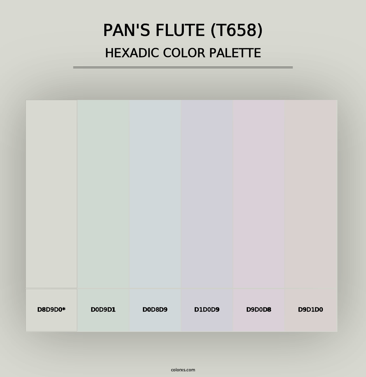 Pan's Flute (T658) - Hexadic Color Palette