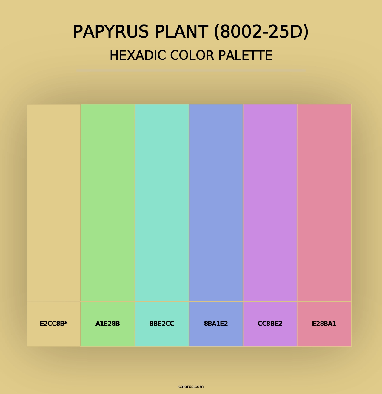 Papyrus Plant (8002-25D) - Hexadic Color Palette