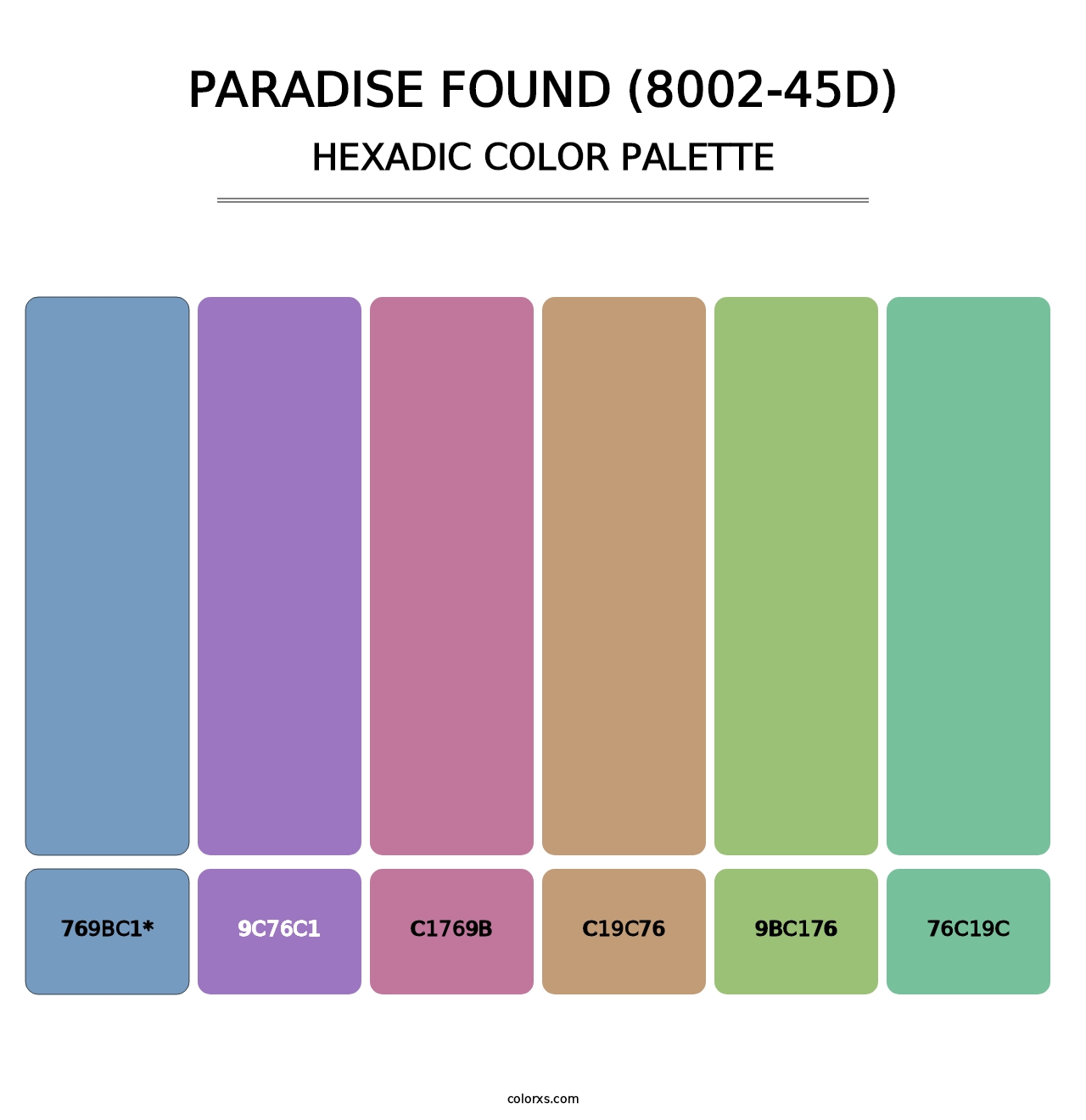 Paradise Found (8002-45D) - Hexadic Color Palette