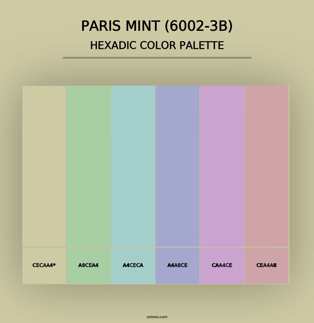 Paris Mint (6002-3B) - Hexadic Color Palette