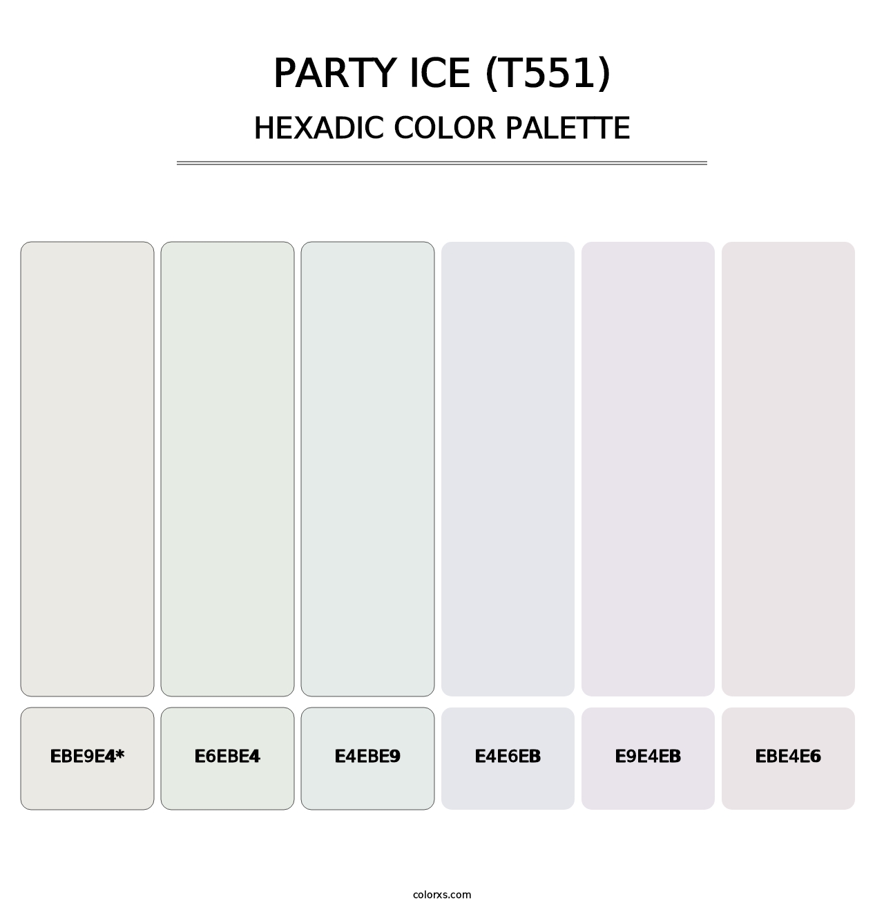 Party Ice (T551) - Hexadic Color Palette