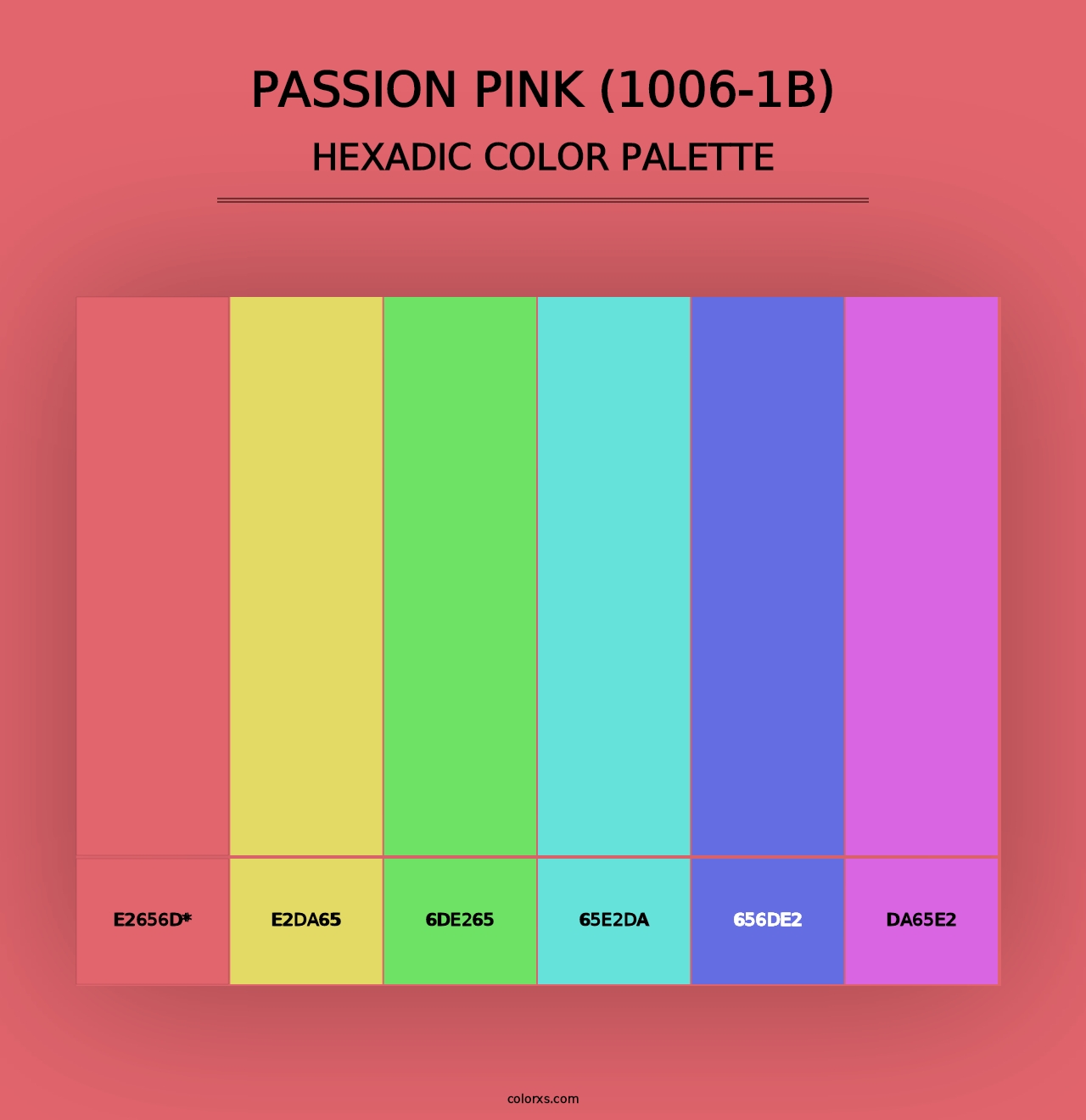 Passion Pink (1006-1B) - Hexadic Color Palette