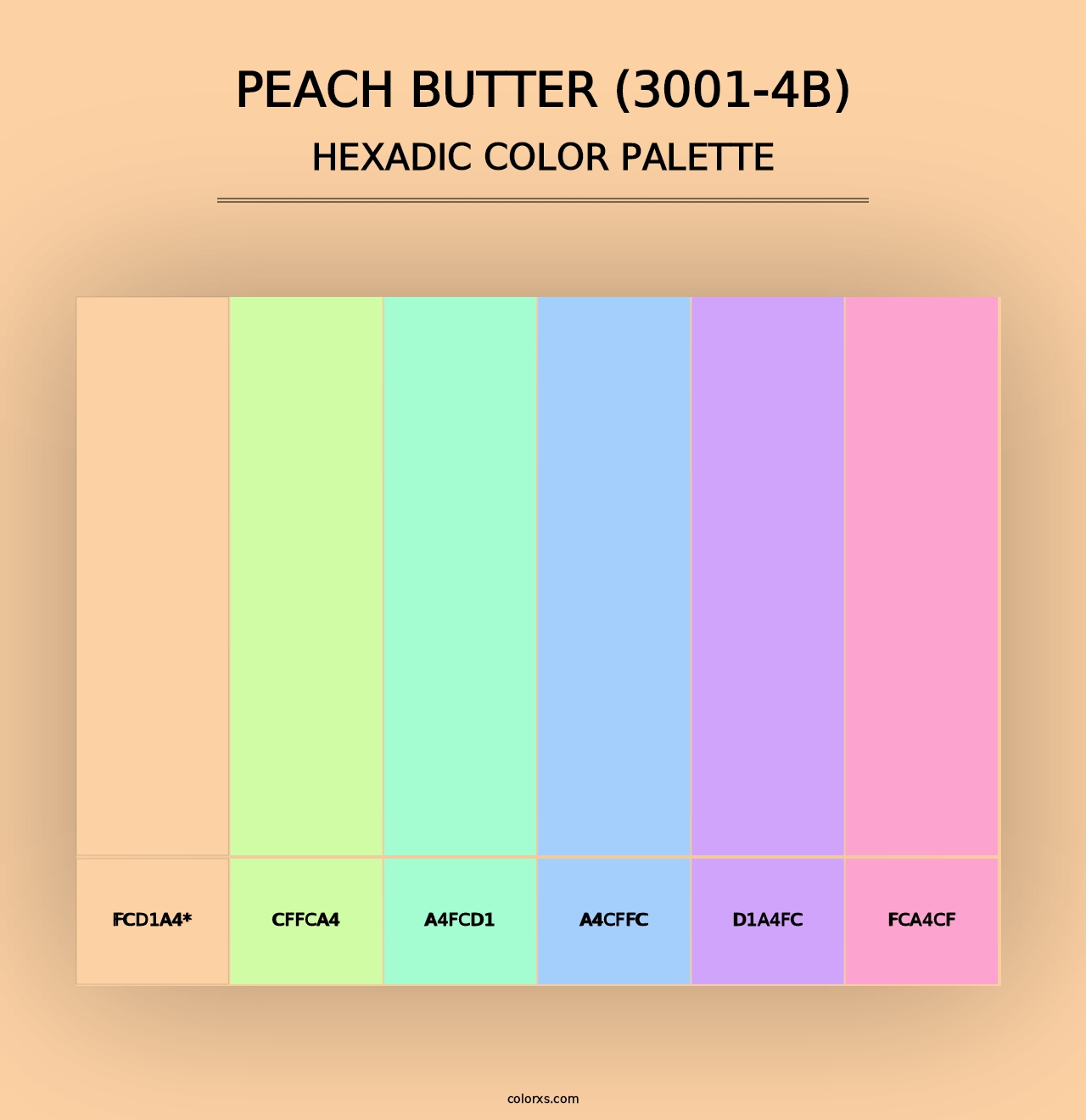 Peach Butter (3001-4B) - Hexadic Color Palette