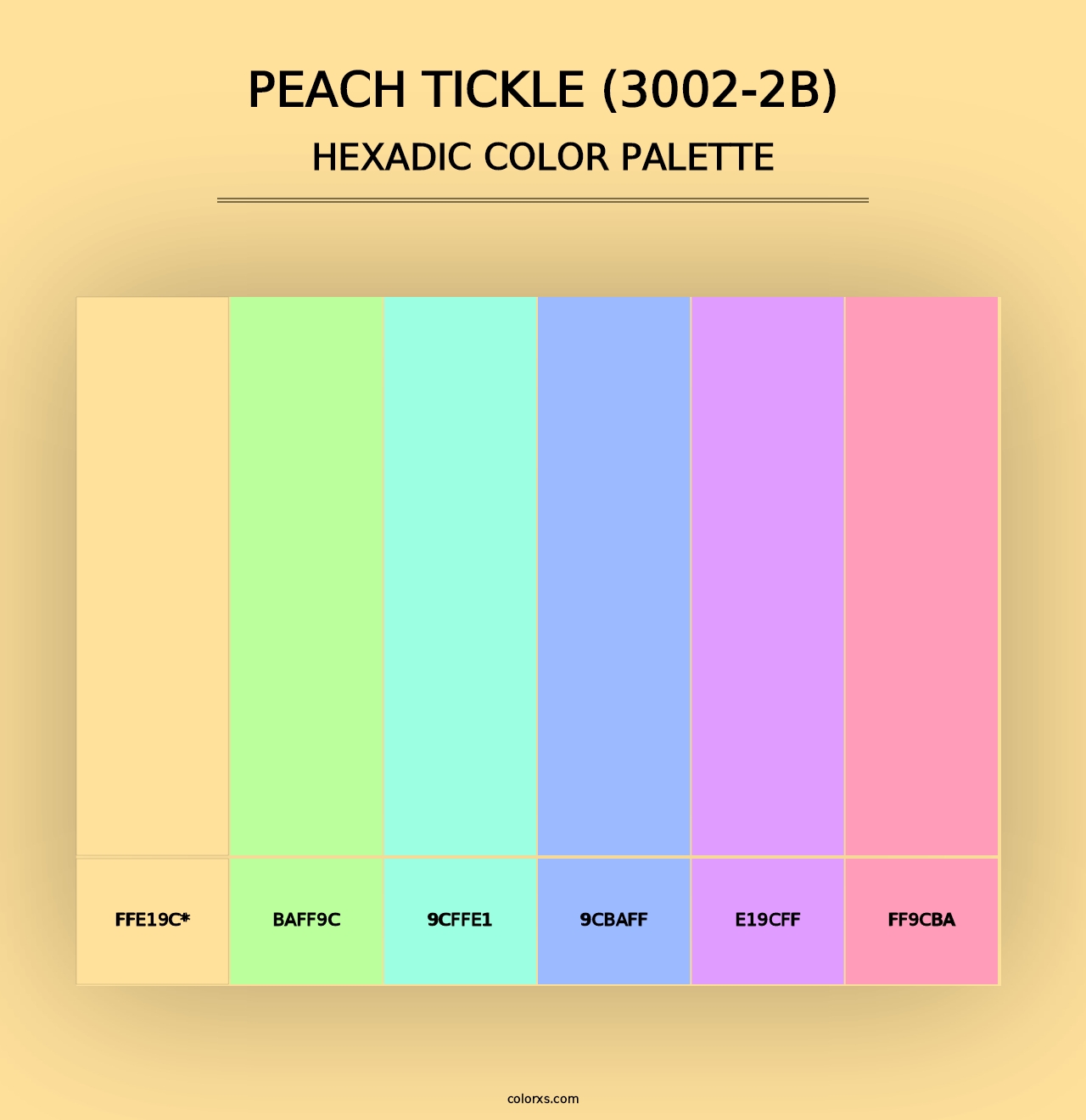 Peach Tickle (3002-2B) - Hexadic Color Palette