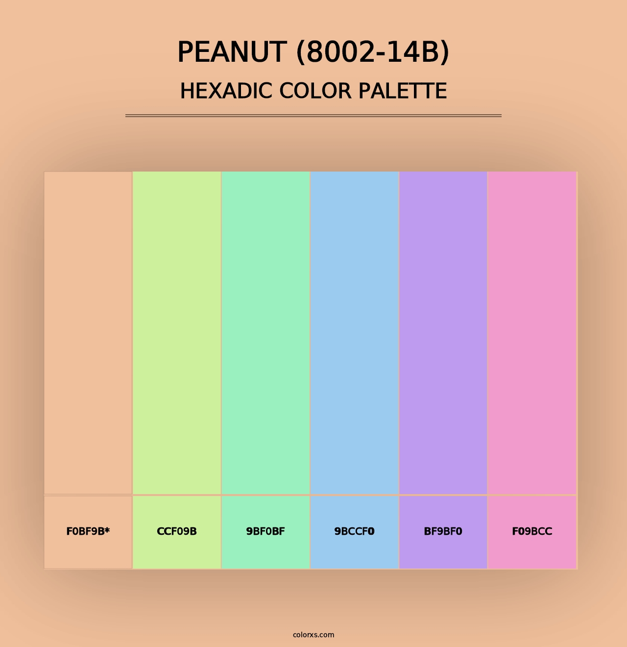 Peanut (8002-14B) - Hexadic Color Palette