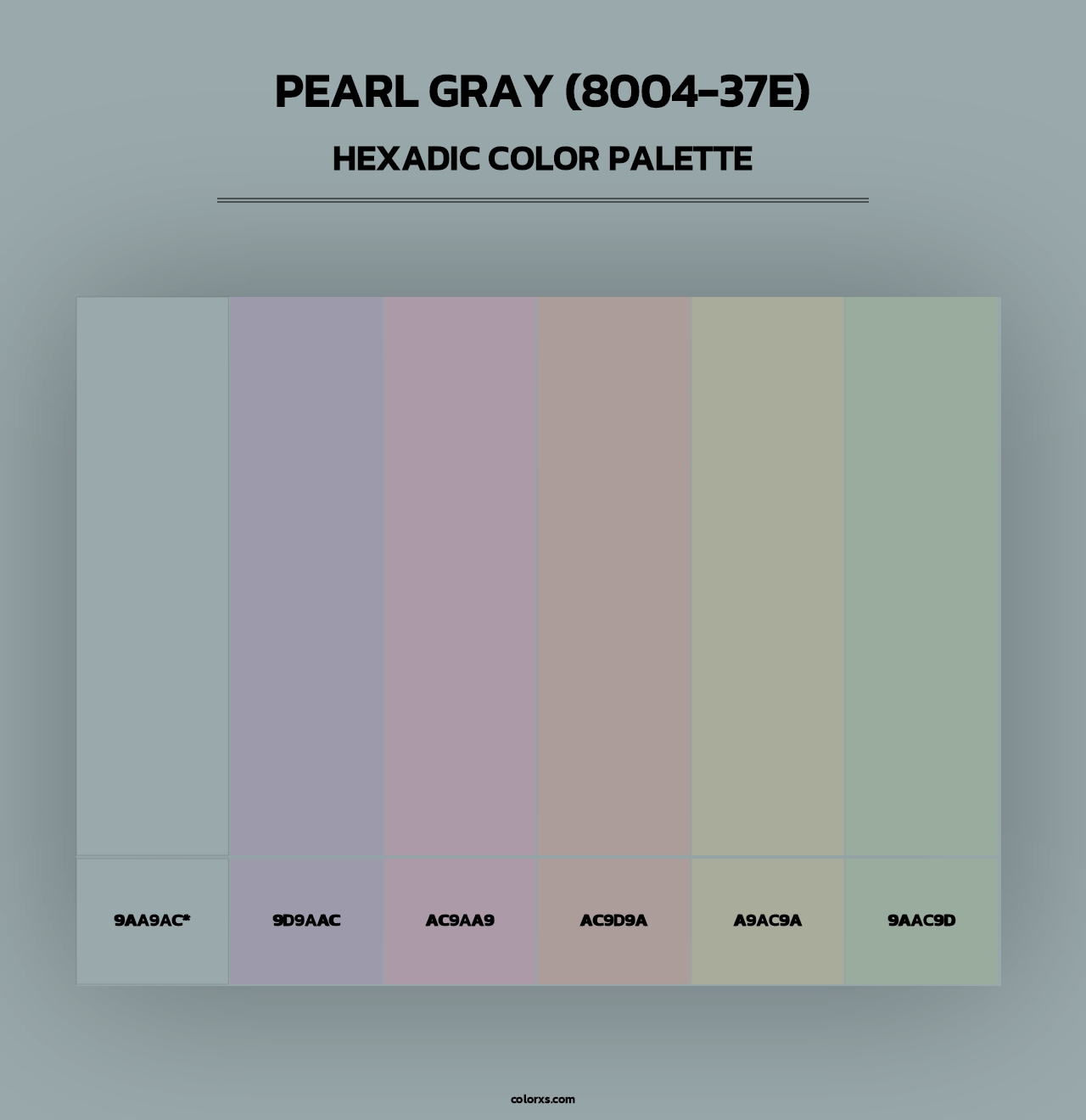 Pearl Gray (8004-37E) - Hexadic Color Palette