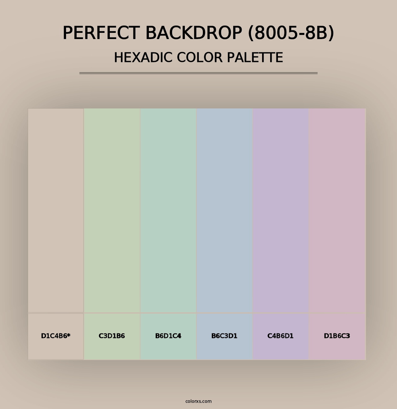 Perfect Backdrop (8005-8B) - Hexadic Color Palette