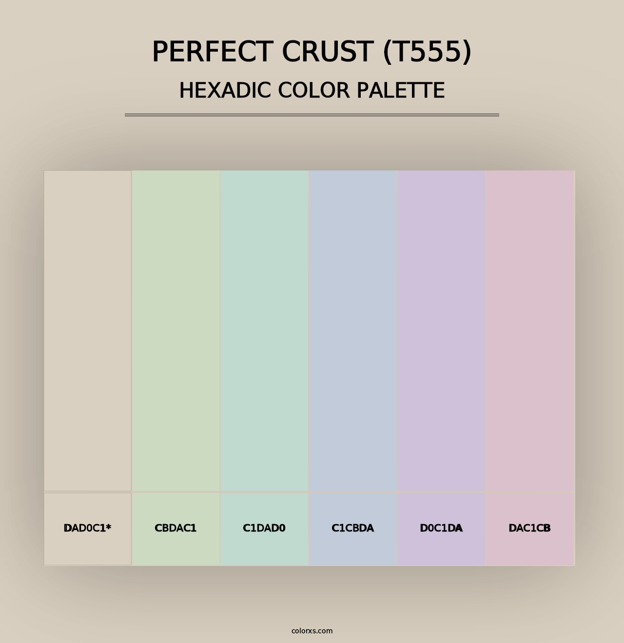 Perfect Crust (T555) - Hexadic Color Palette