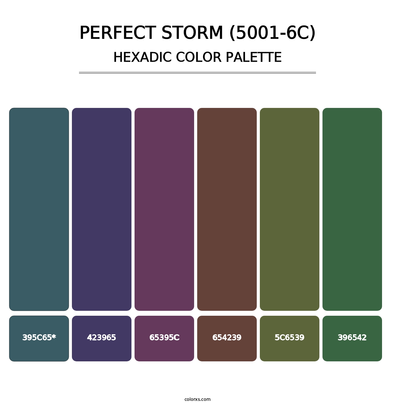 Perfect Storm (5001-6C) - Hexadic Color Palette