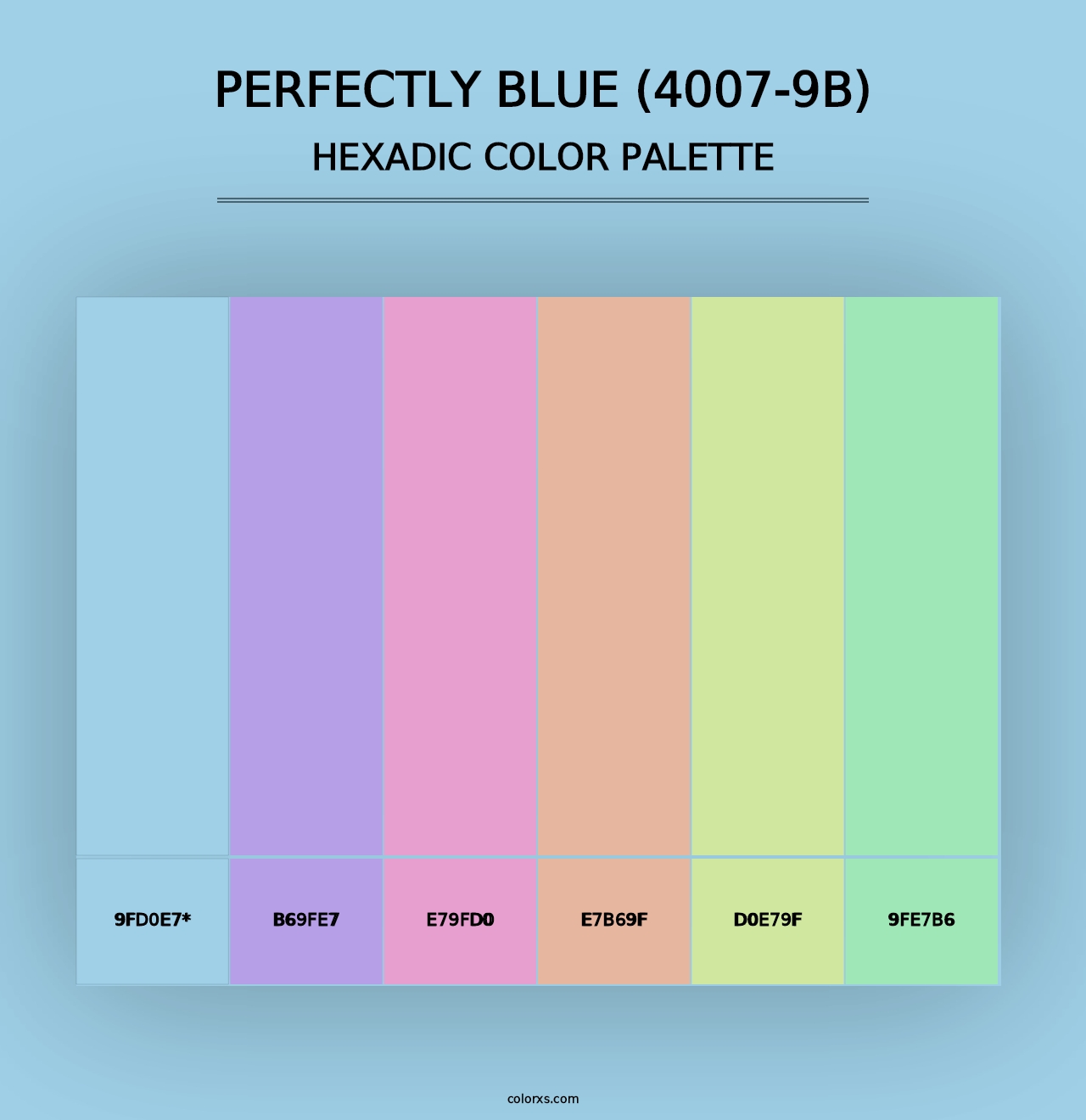 Perfectly Blue (4007-9B) - Hexadic Color Palette