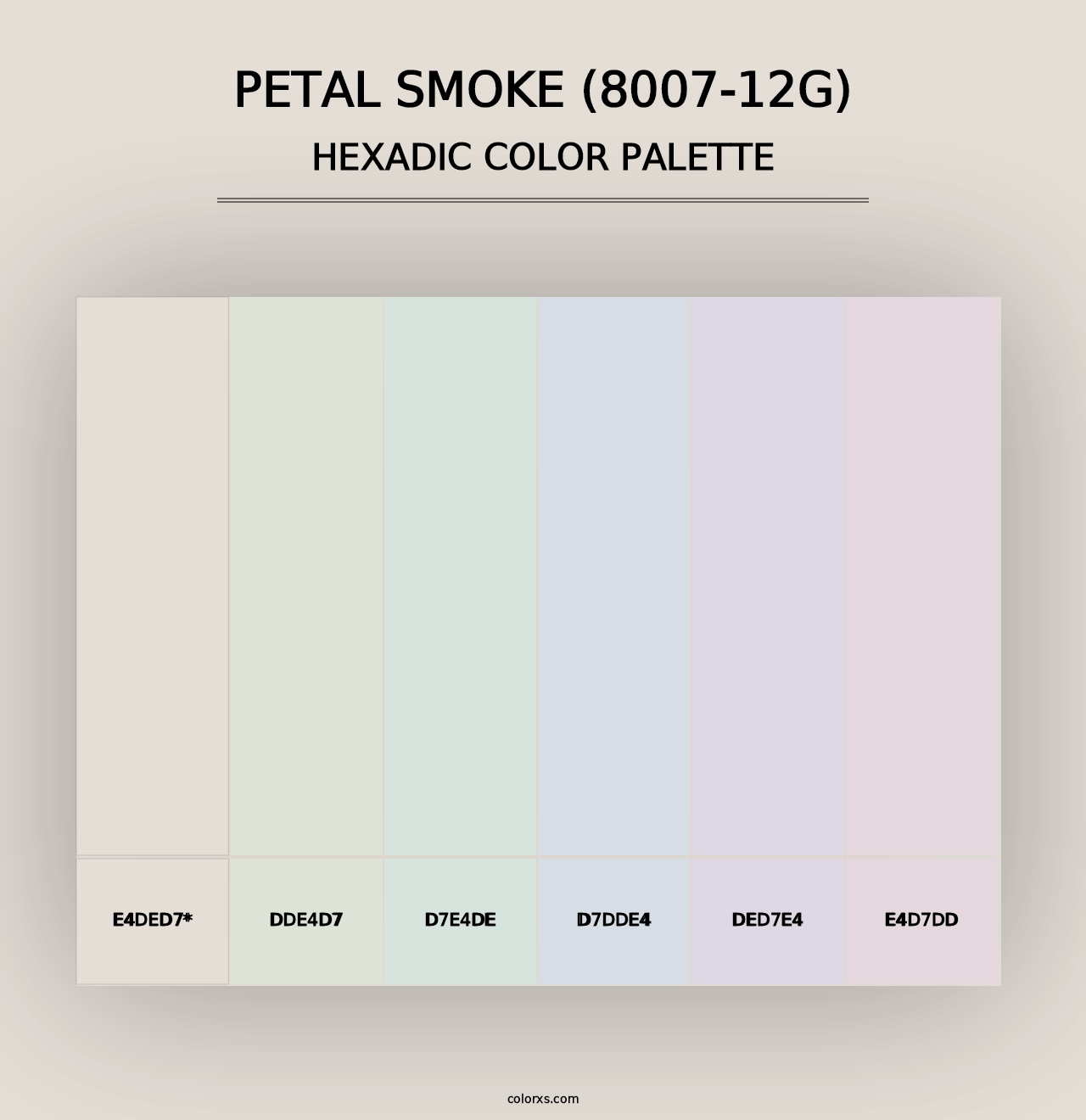 Petal Smoke (8007-12G) - Hexadic Color Palette