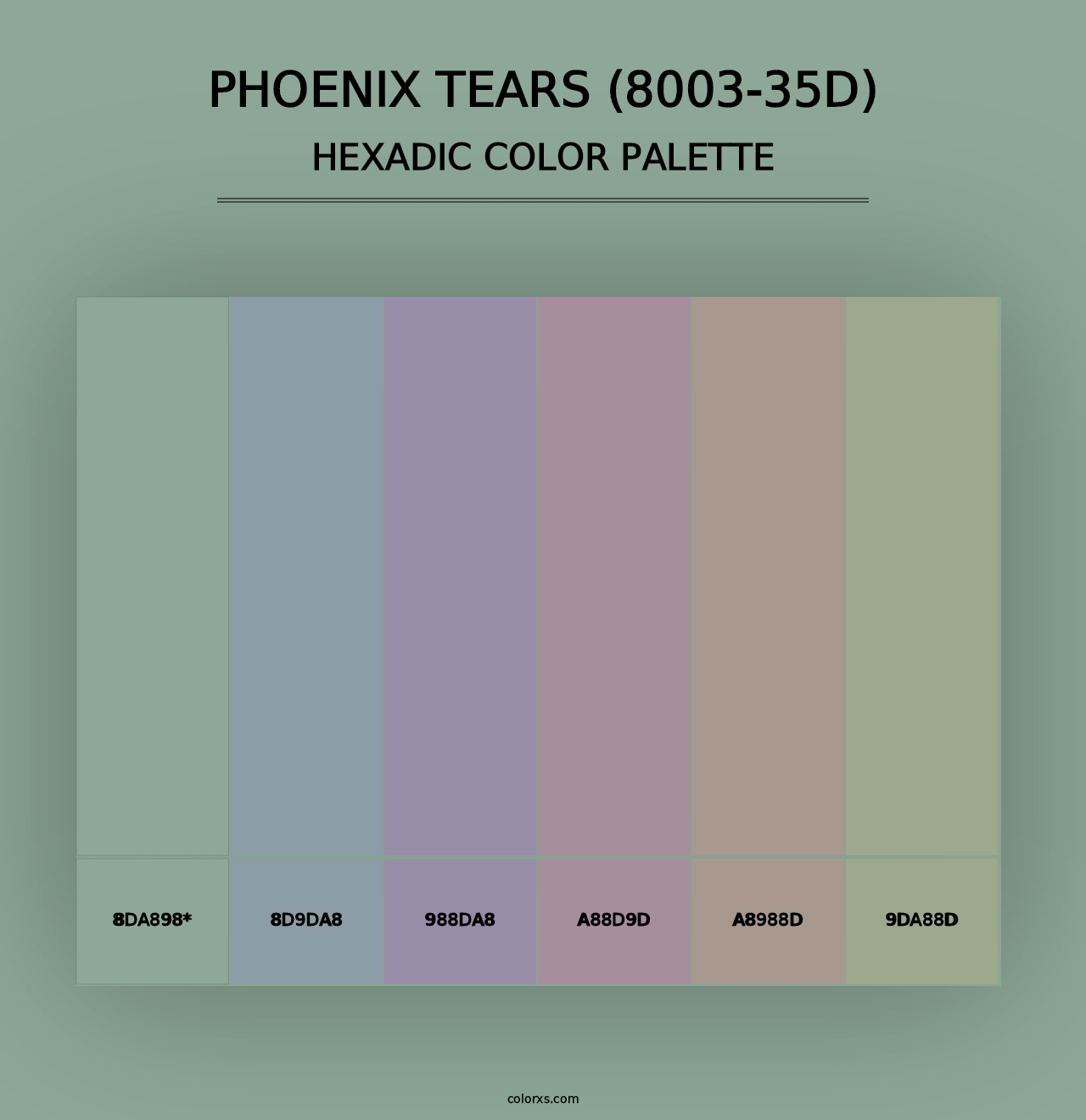 Phoenix Tears (8003-35D) - Hexadic Color Palette