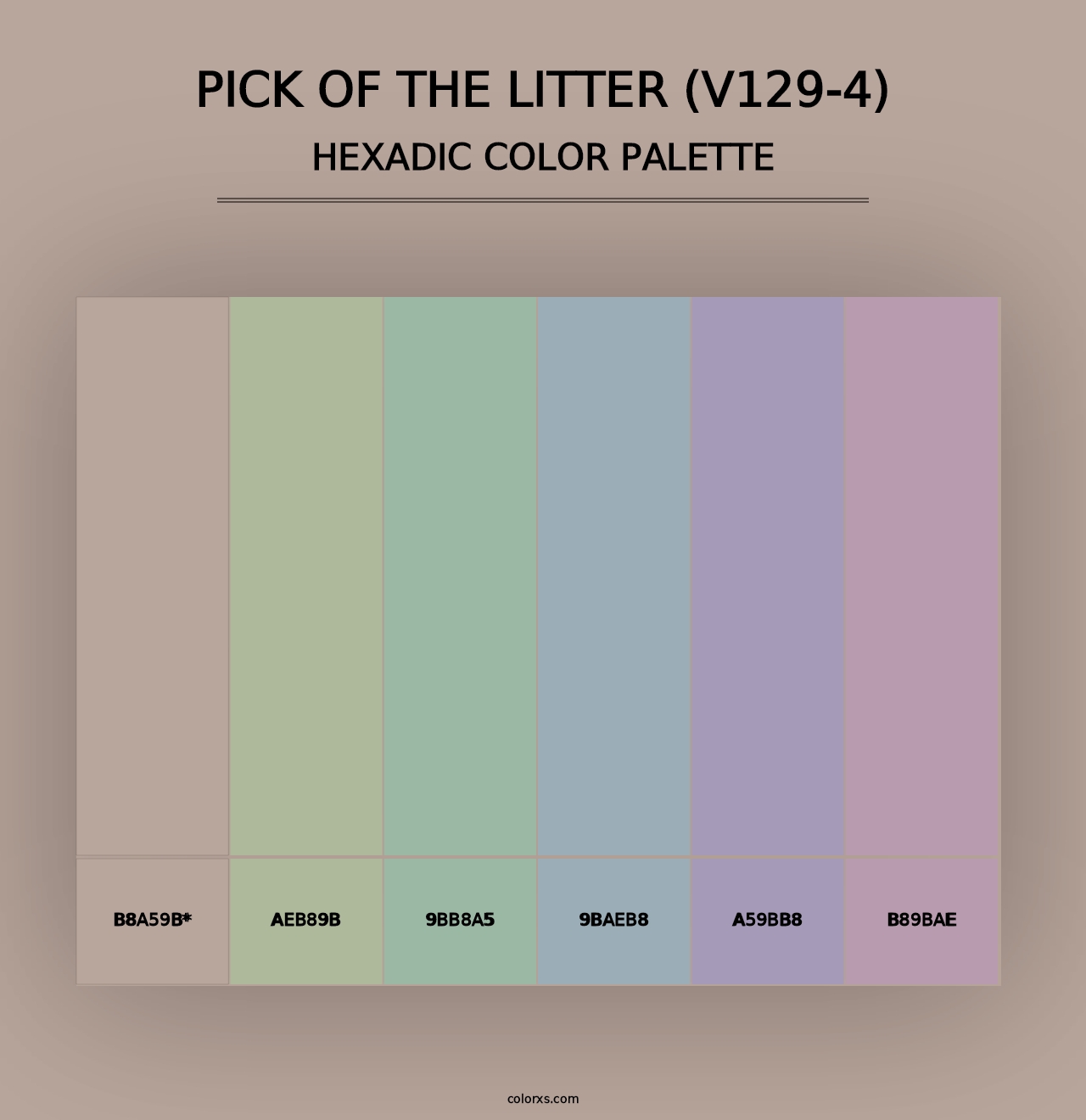 Pick of the Litter (V129-4) - Hexadic Color Palette