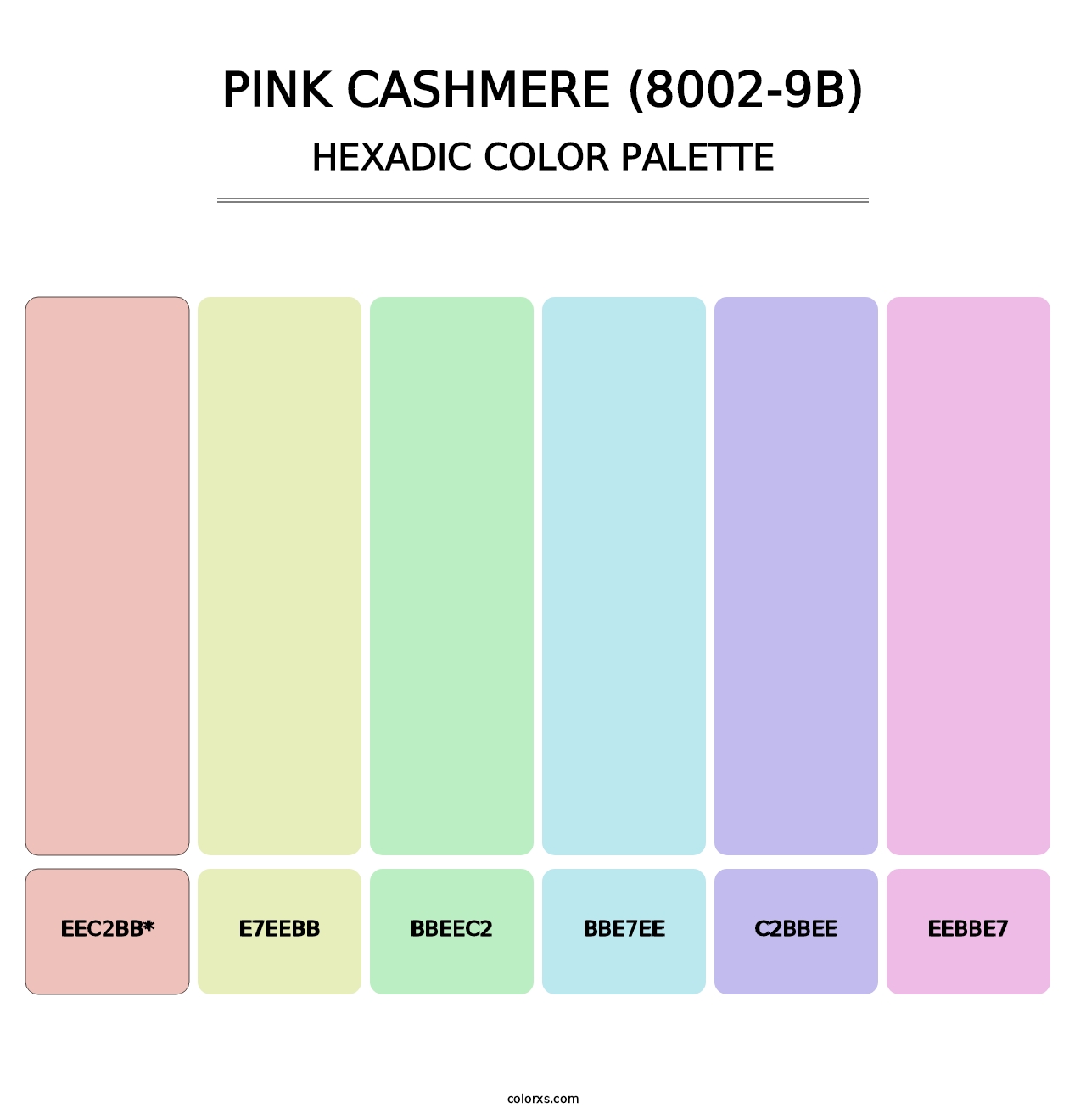 Pink Cashmere (8002-9B) - Hexadic Color Palette