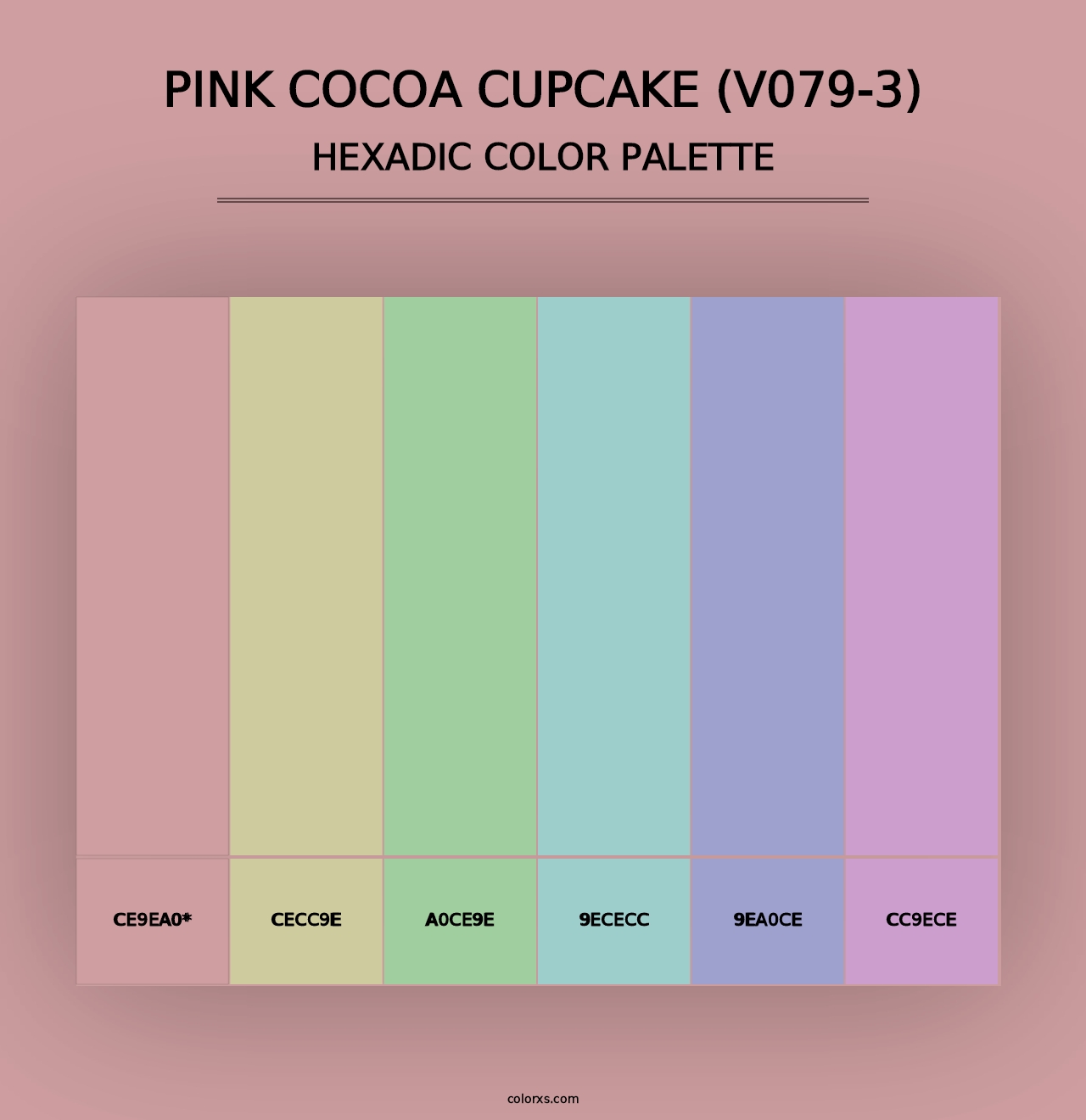 Pink Cocoa Cupcake (V079-3) - Hexadic Color Palette