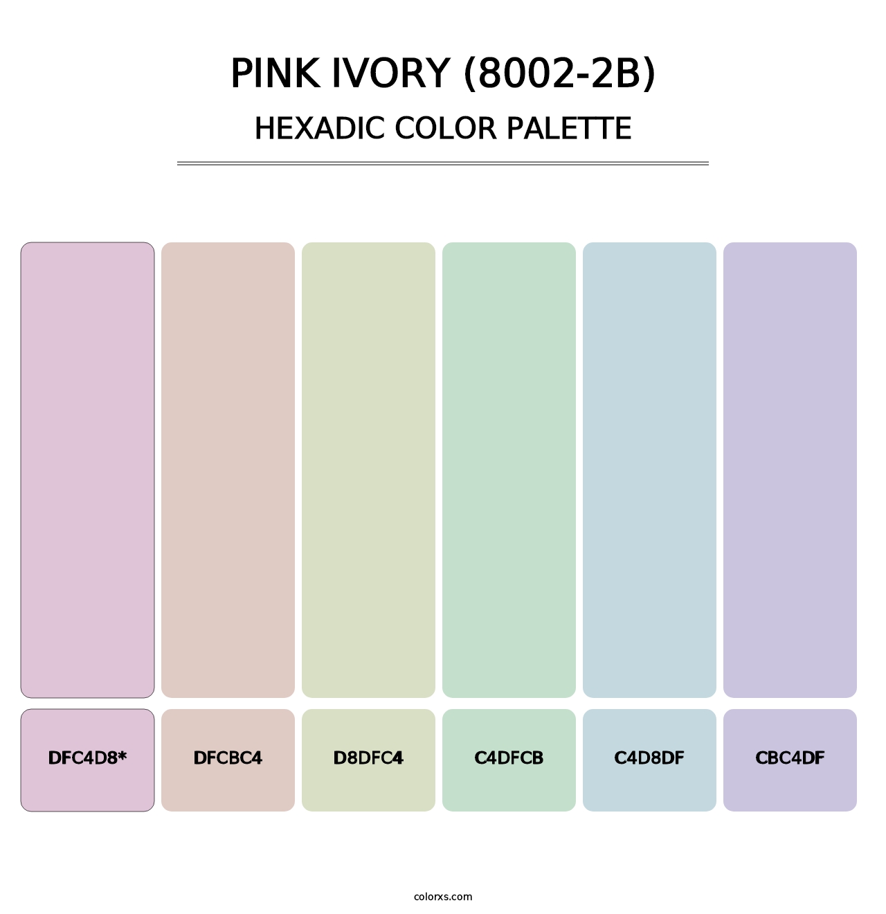 Pink Ivory (8002-2B) - Hexadic Color Palette