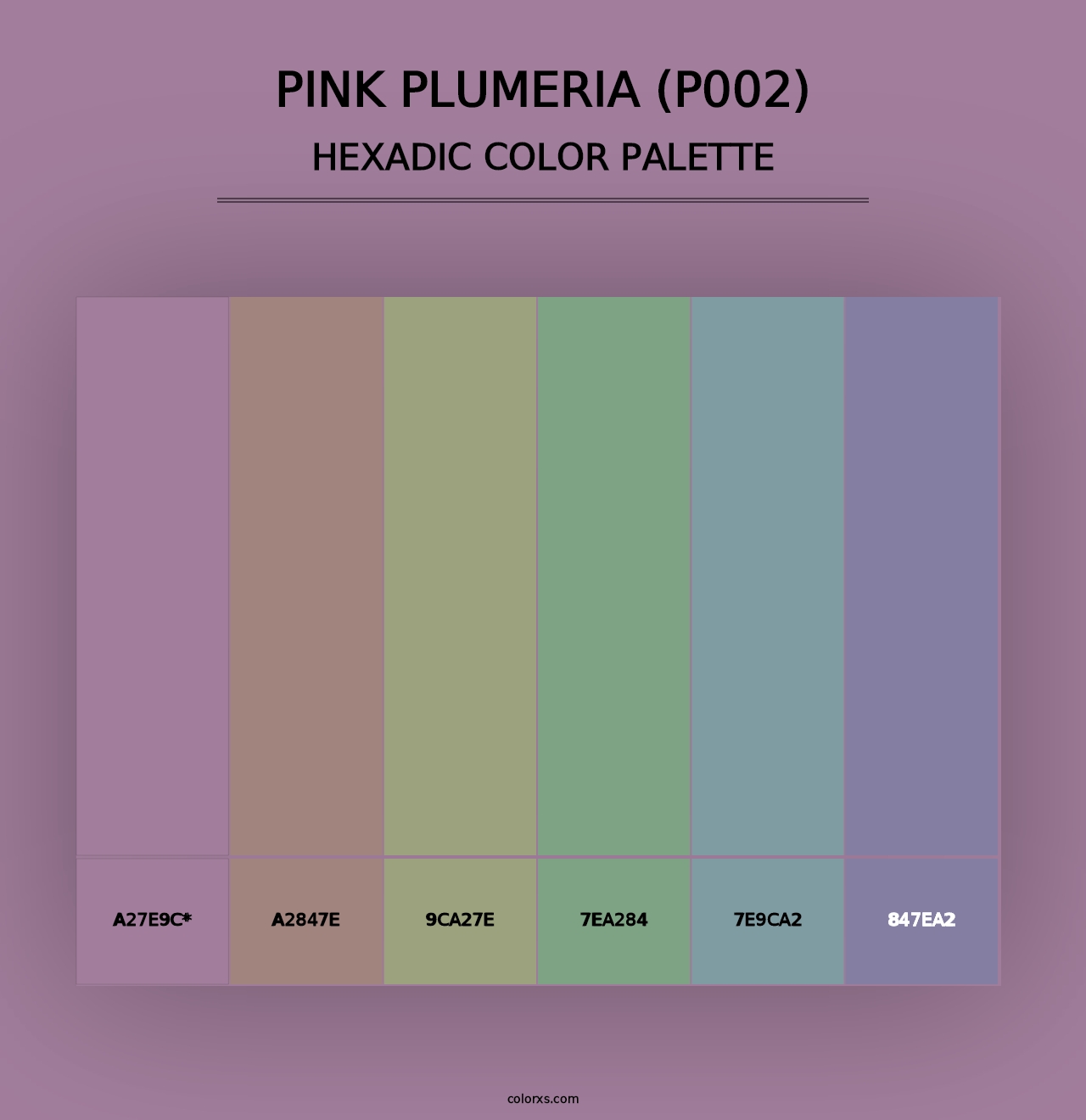 Pink Plumeria (P002) - Hexadic Color Palette