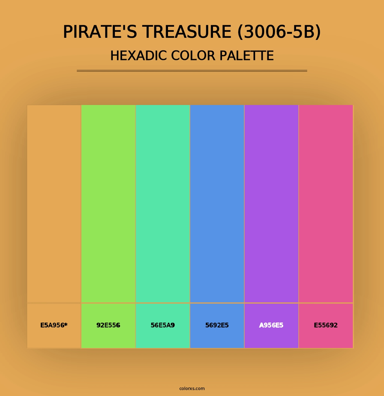 Pirate's Treasure (3006-5B) - Hexadic Color Palette