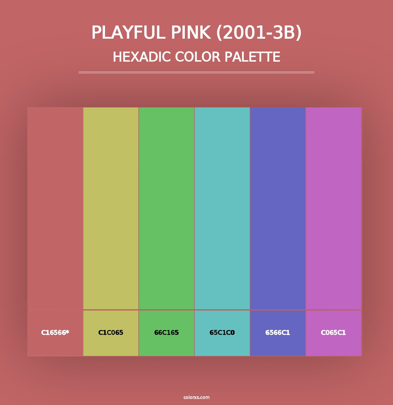 Playful Pink (2001-3B) - Hexadic Color Palette