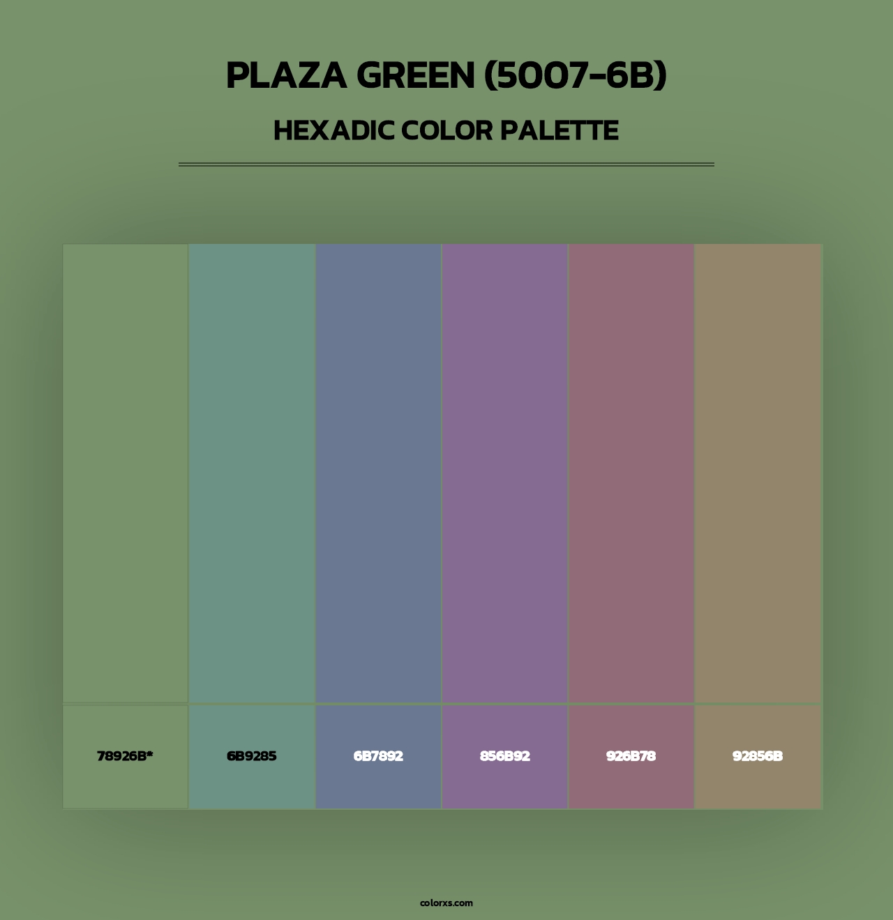 Plaza Green (5007-6B) - Hexadic Color Palette