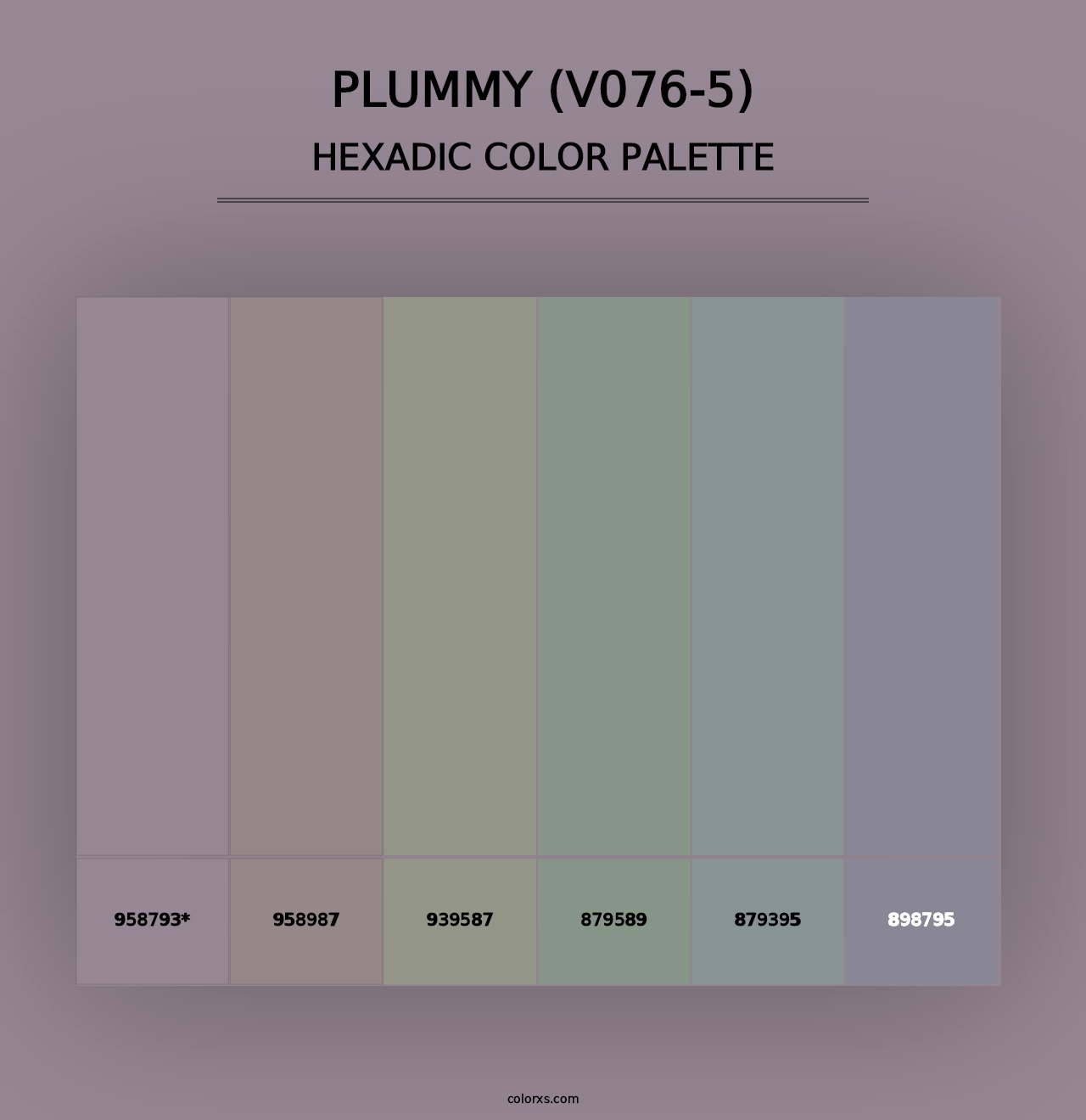 Plummy (V076-5) - Hexadic Color Palette