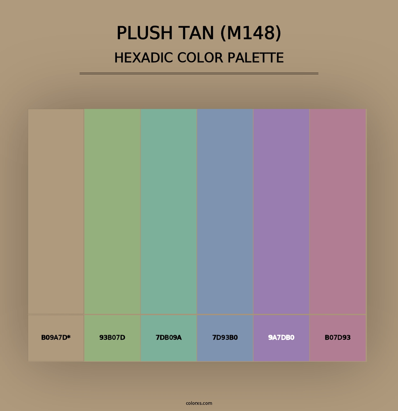 Plush Tan (M148) - Hexadic Color Palette