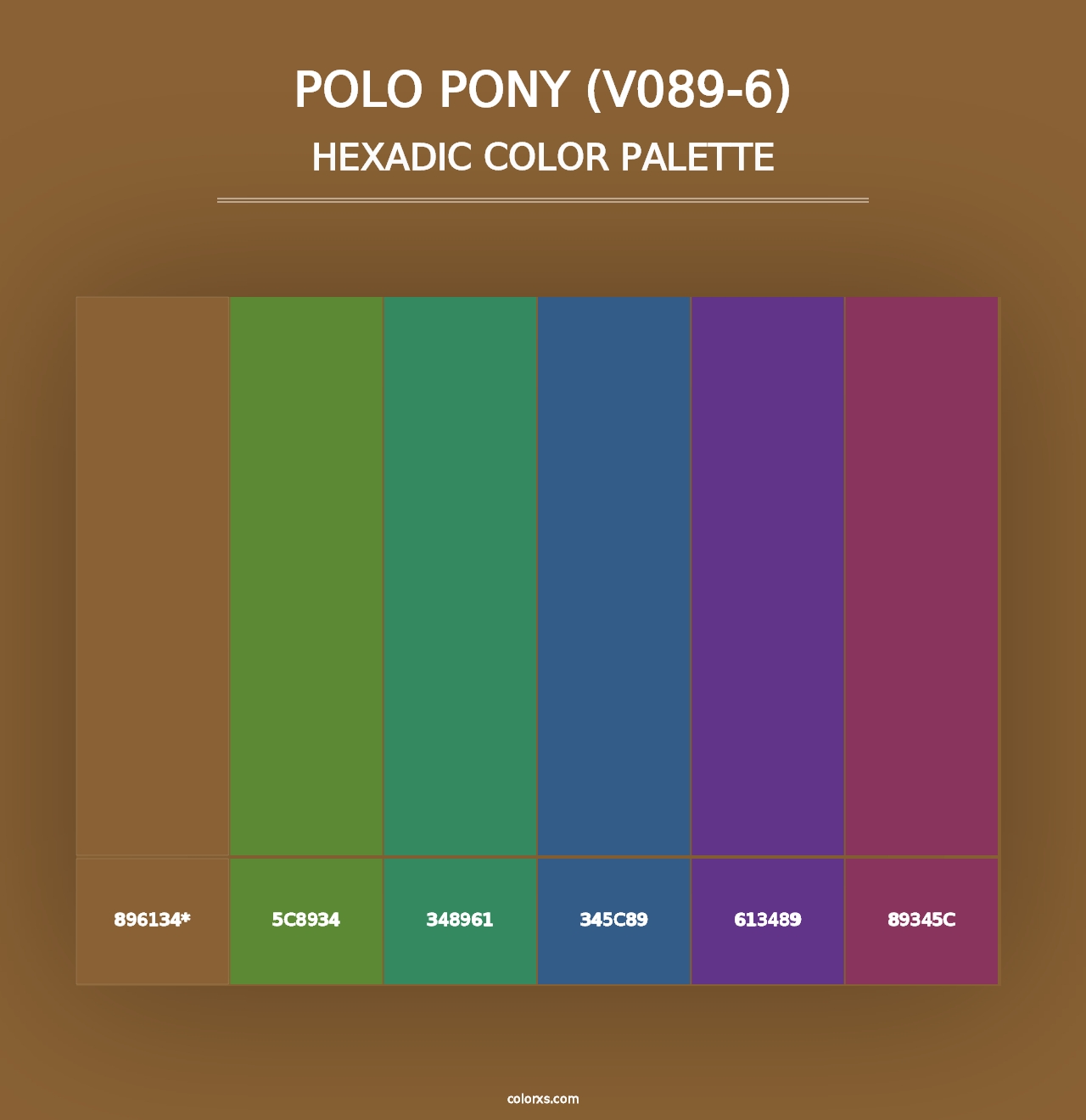 Polo Pony (V089-6) - Hexadic Color Palette