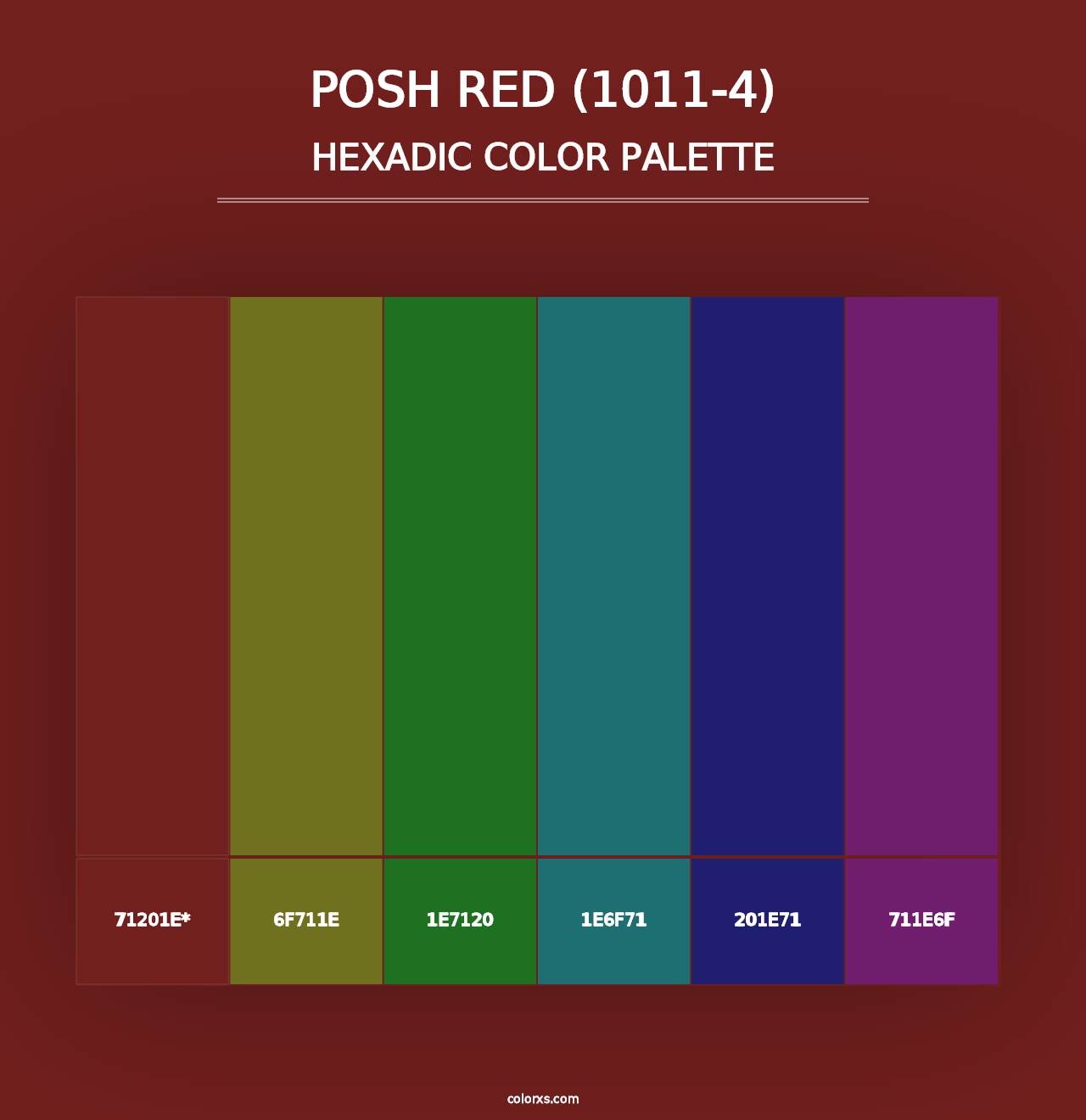 Posh Red (1011-4) - Hexadic Color Palette