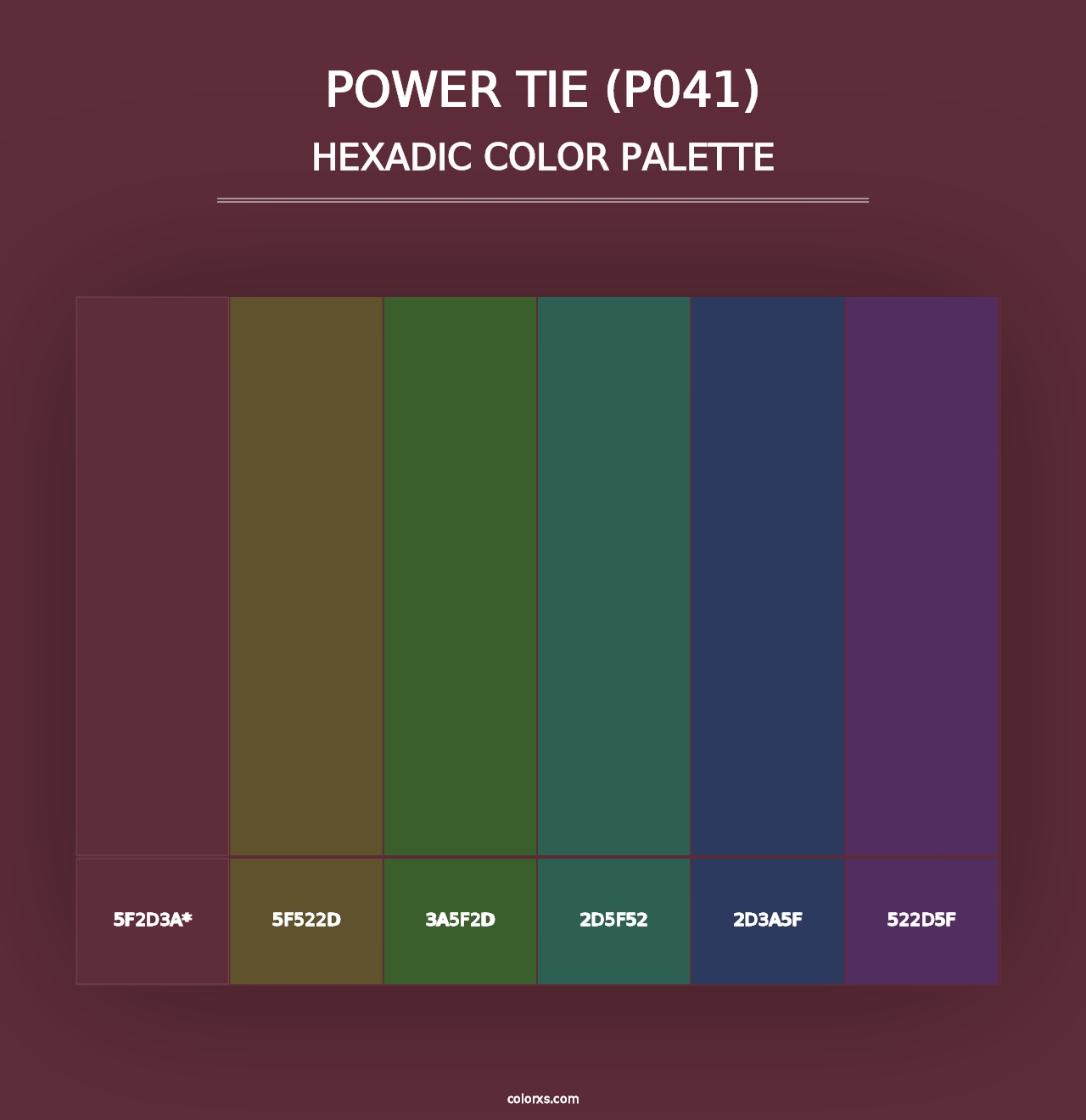 Power Tie (P041) - Hexadic Color Palette