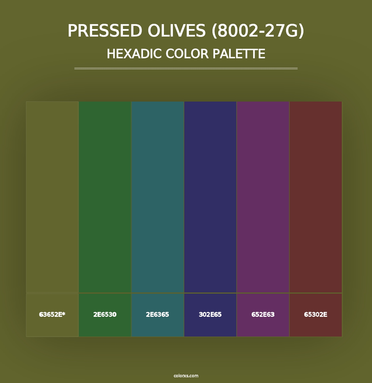 Pressed Olives (8002-27G) - Hexadic Color Palette