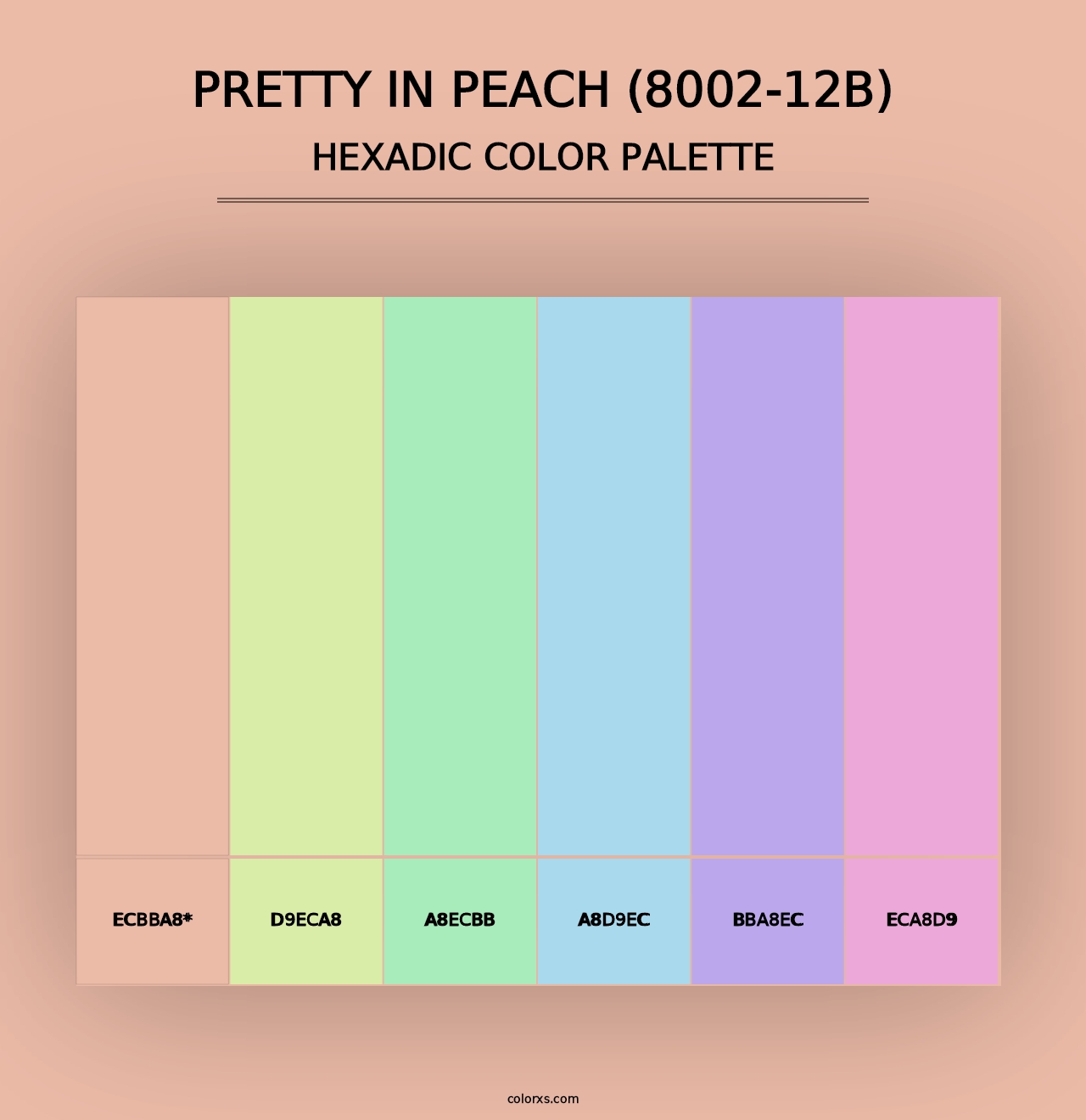 Pretty in Peach (8002-12B) - Hexadic Color Palette