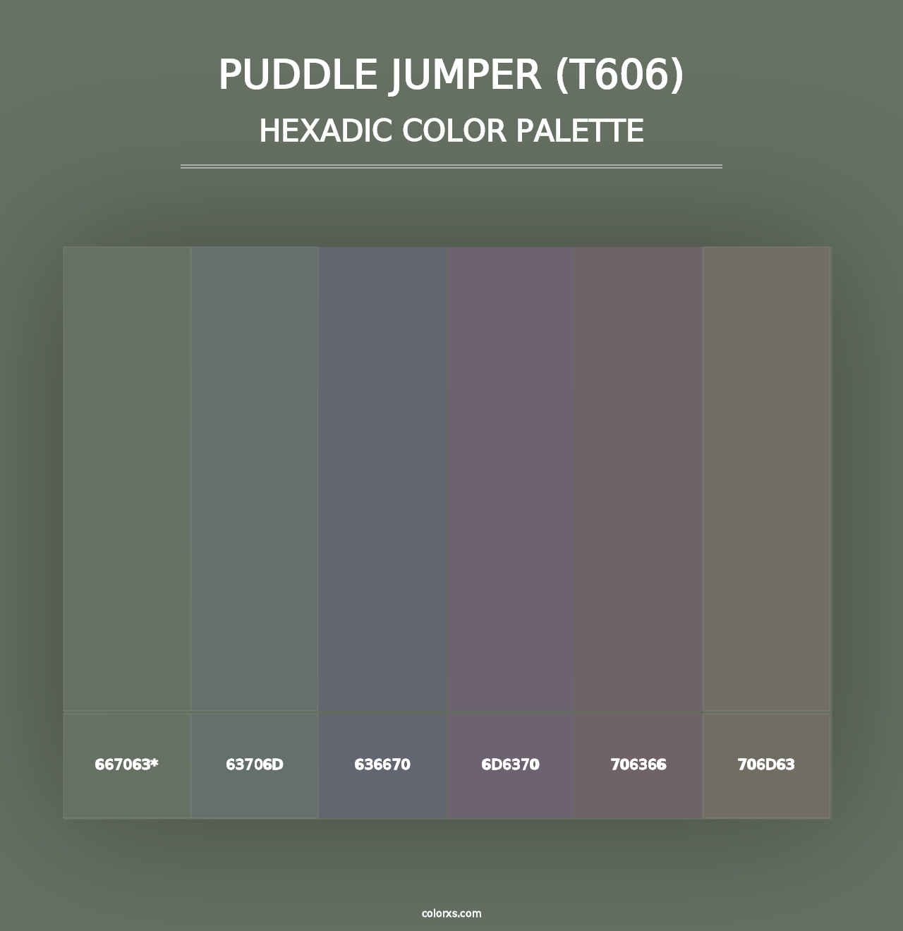 Puddle Jumper (T606) - Hexadic Color Palette